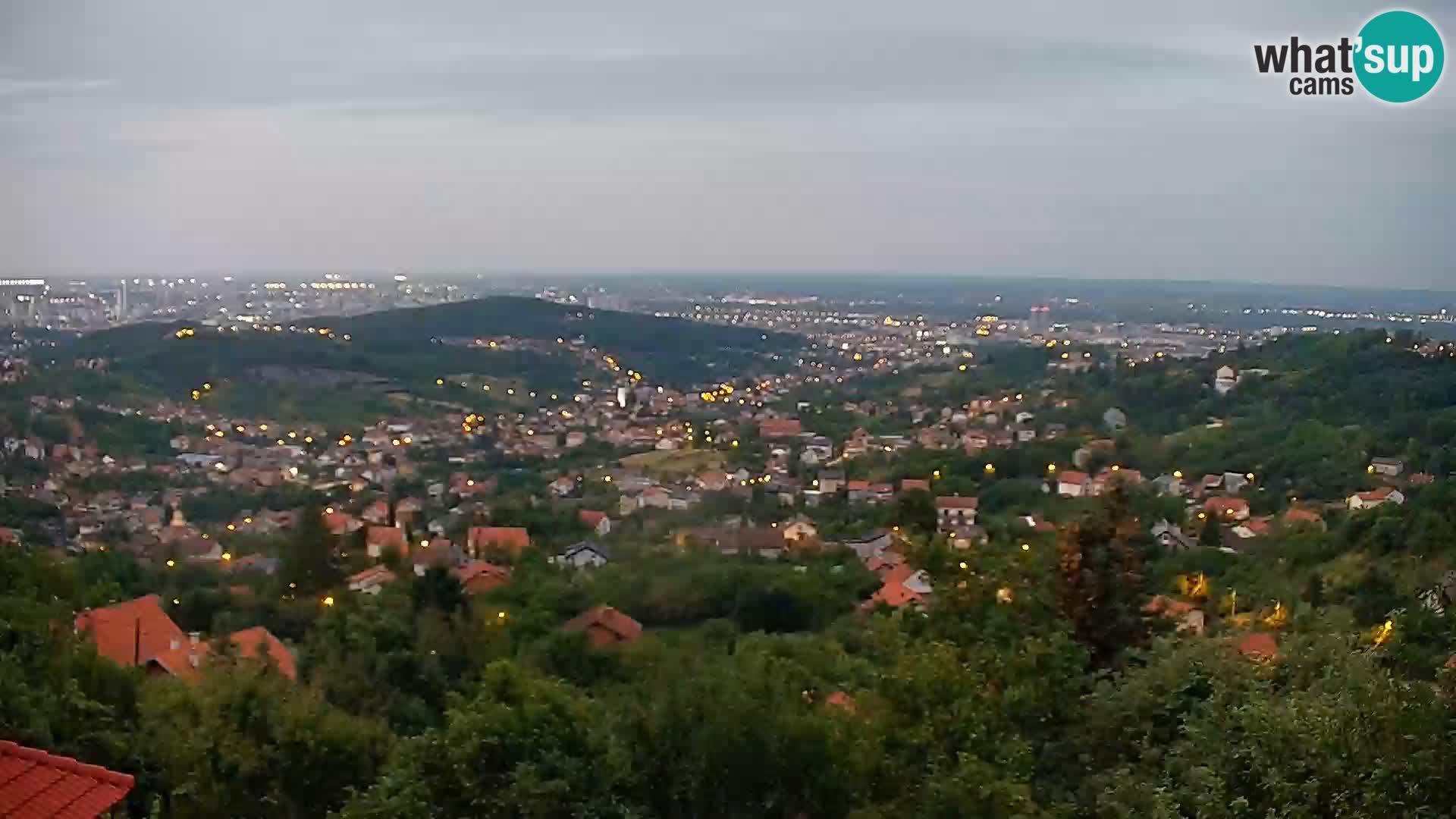 Vista panoramica di Zagabria
