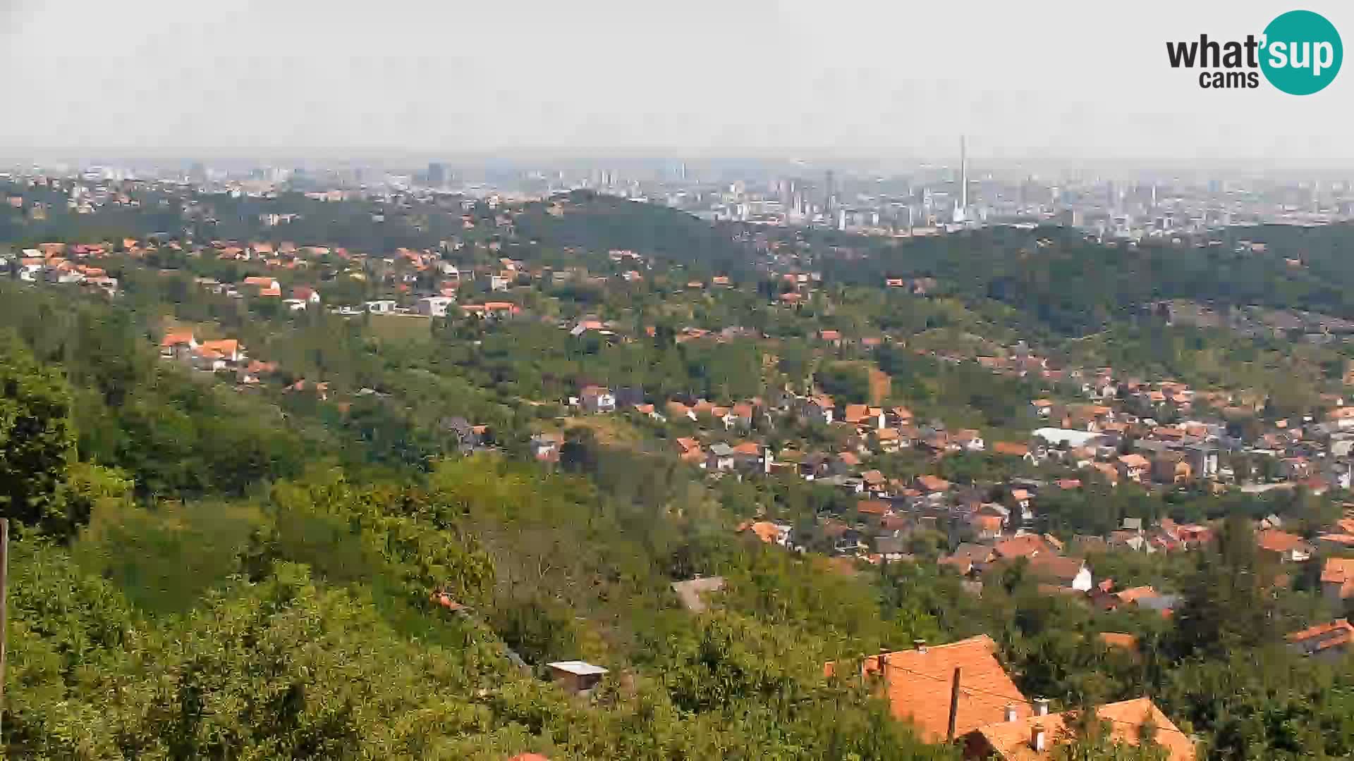 Vista panoramica di Zagabria