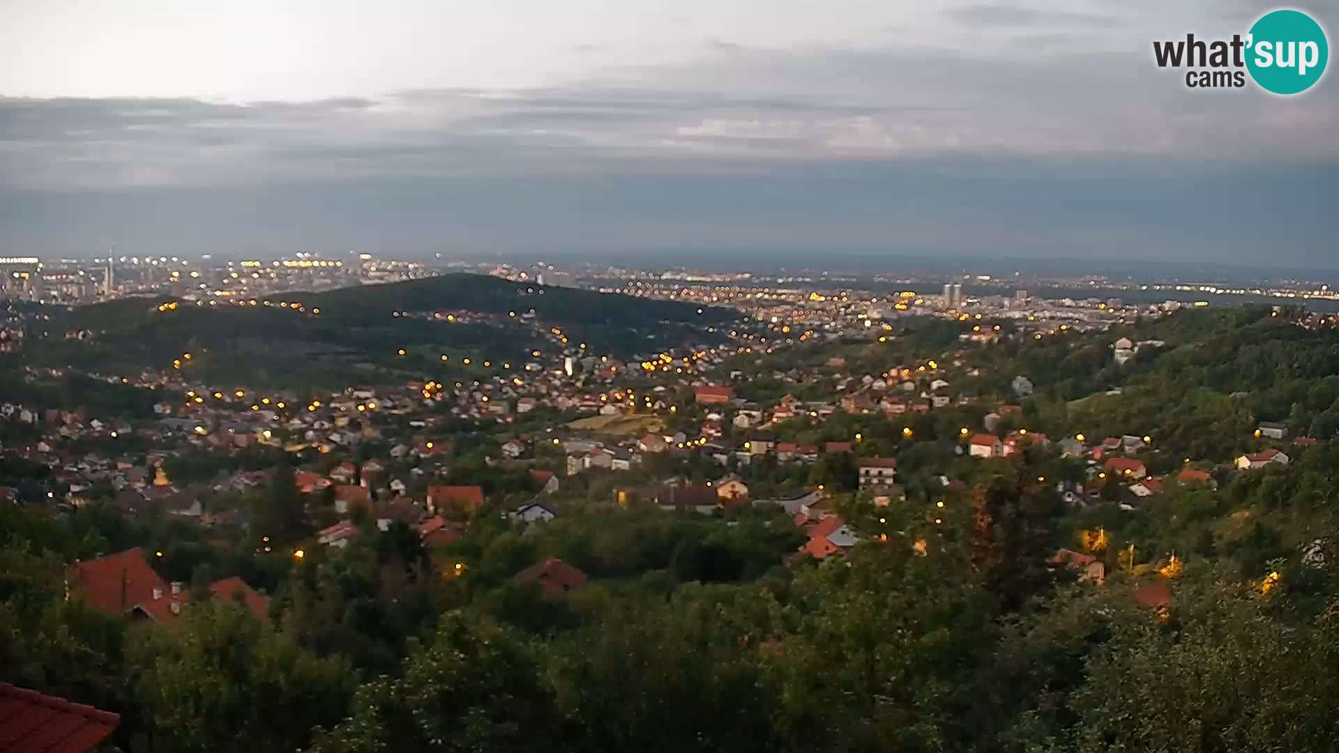 Vista panoramica di Zagabria