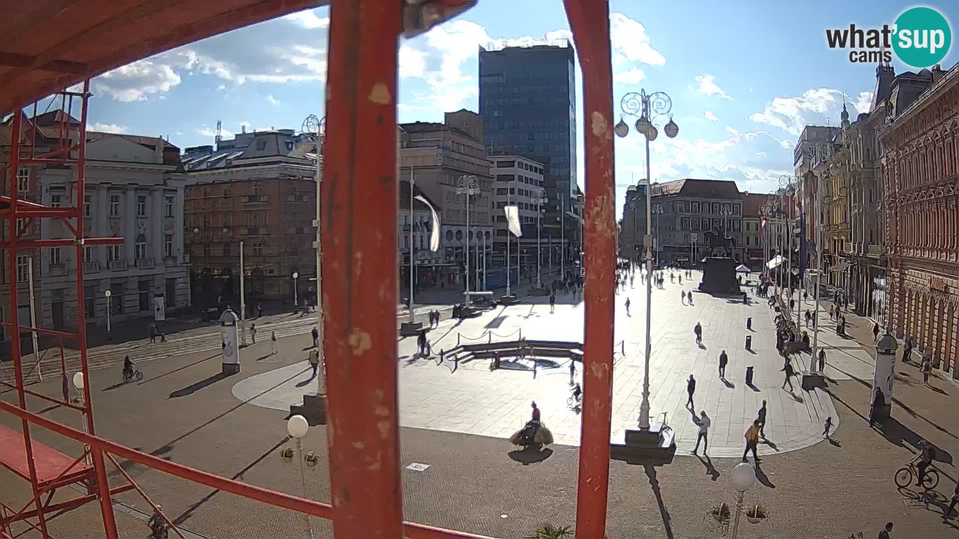 Zagreb web kamera trg Bana Jelačića