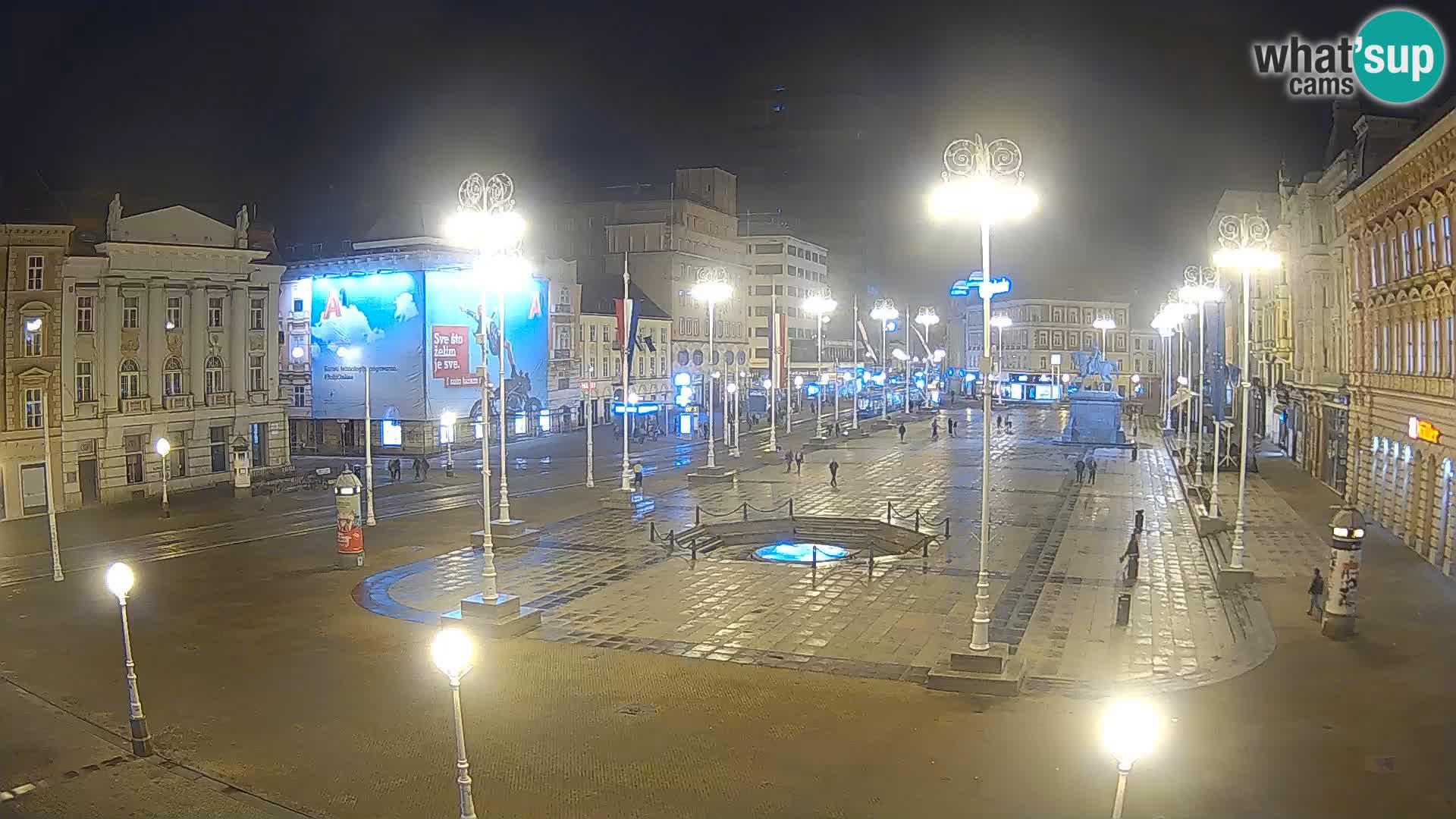 Zagreb spletna kamera trg Bana Jelačića
