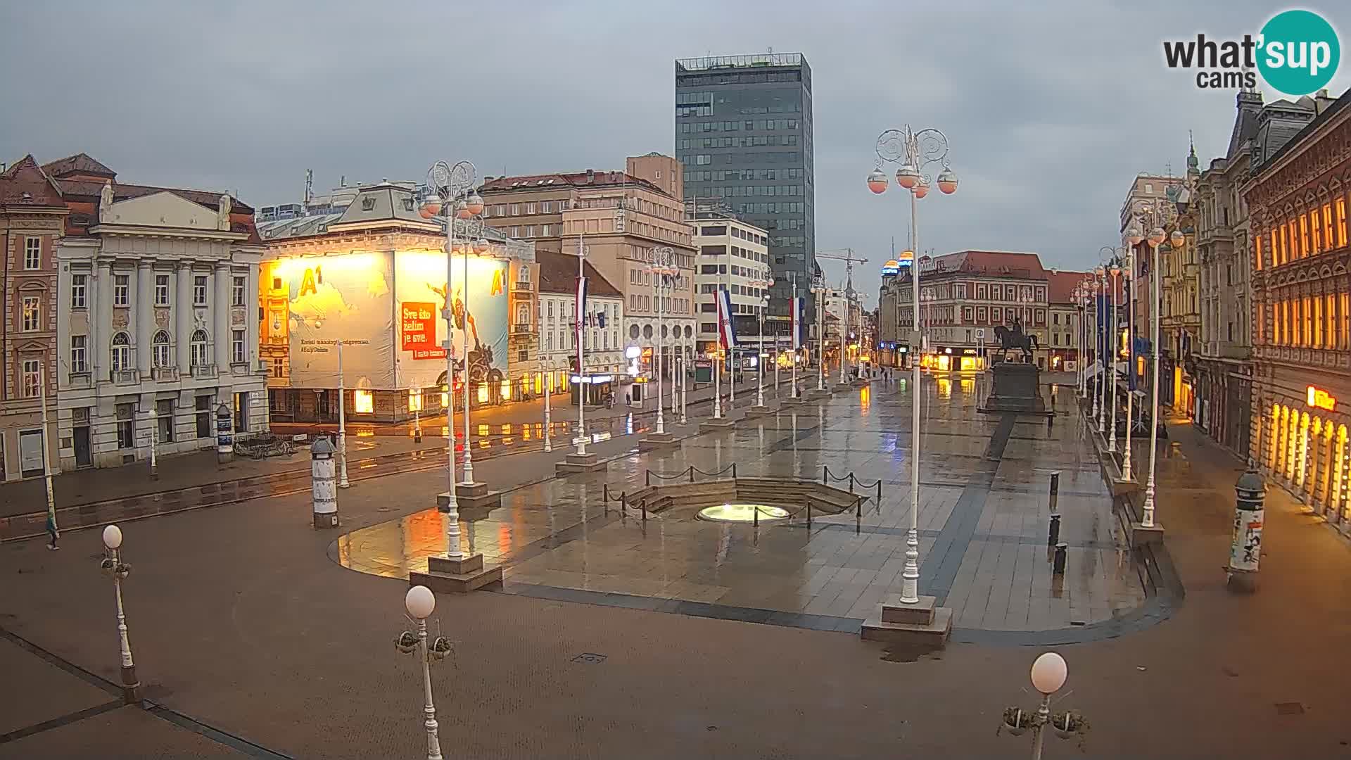 Zagreb camera en vivo plaza Bana Jelačić