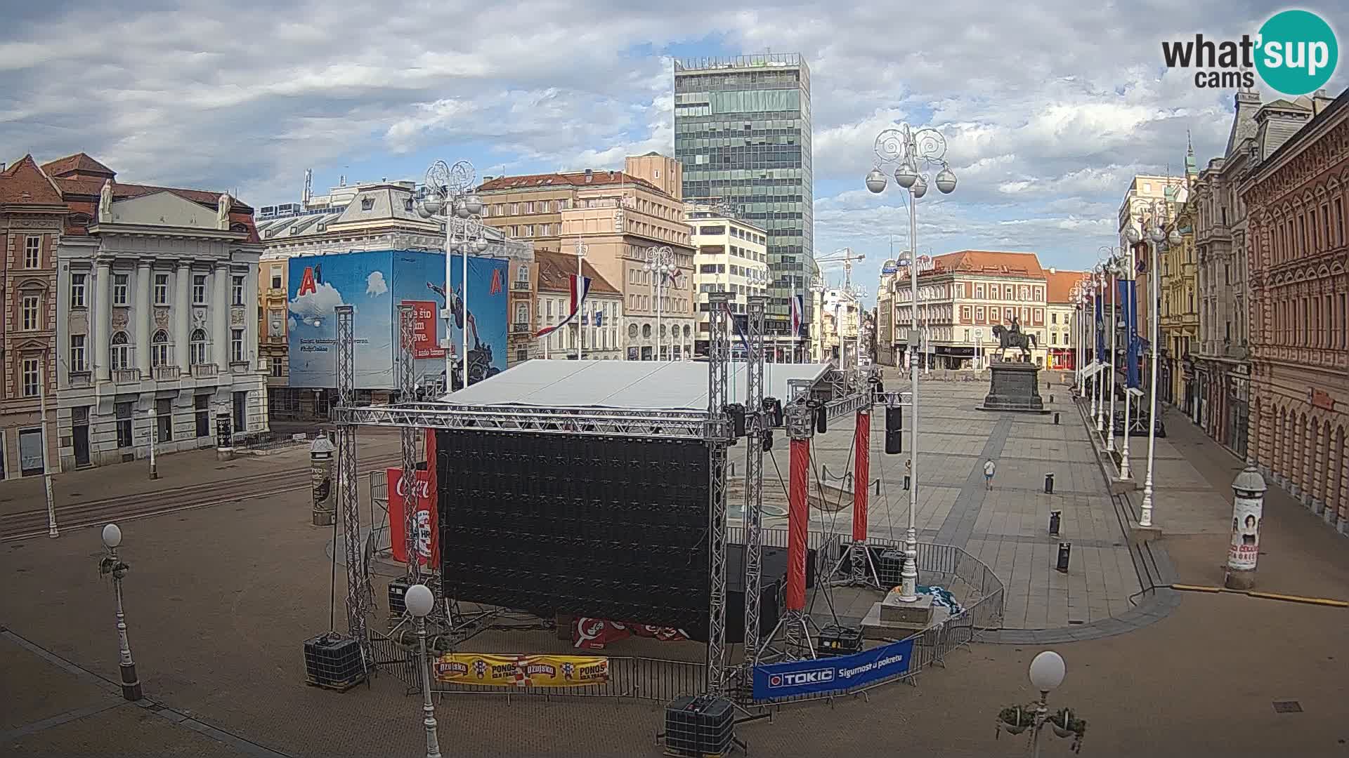 Zagreb web kamera trg Bana Jelačića