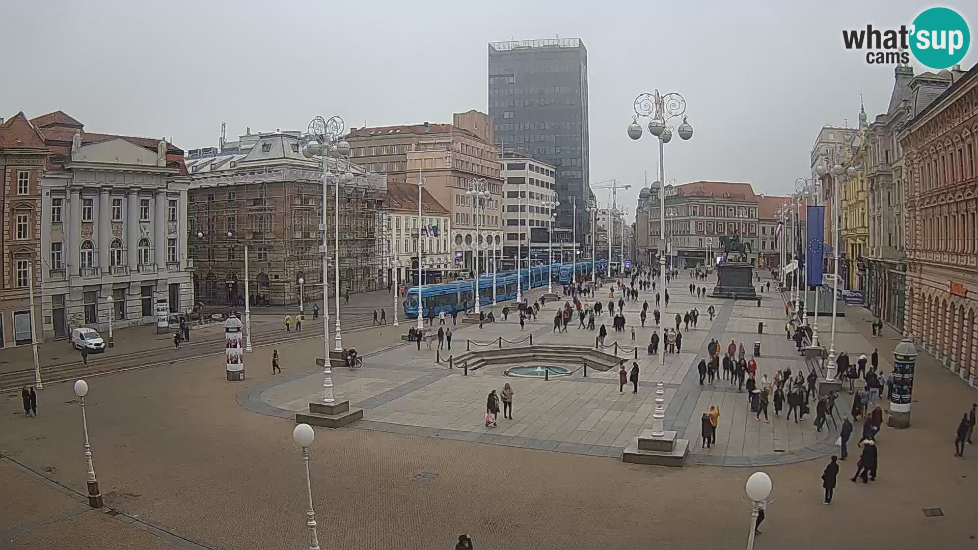 Zagreb Live Webcam Platz Bana Jelačić