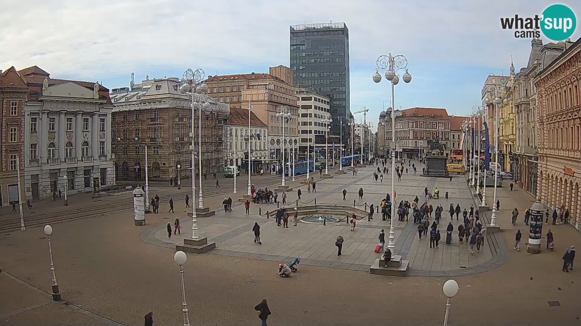 Zagreb camera en vivo plaza Bana Jelačić