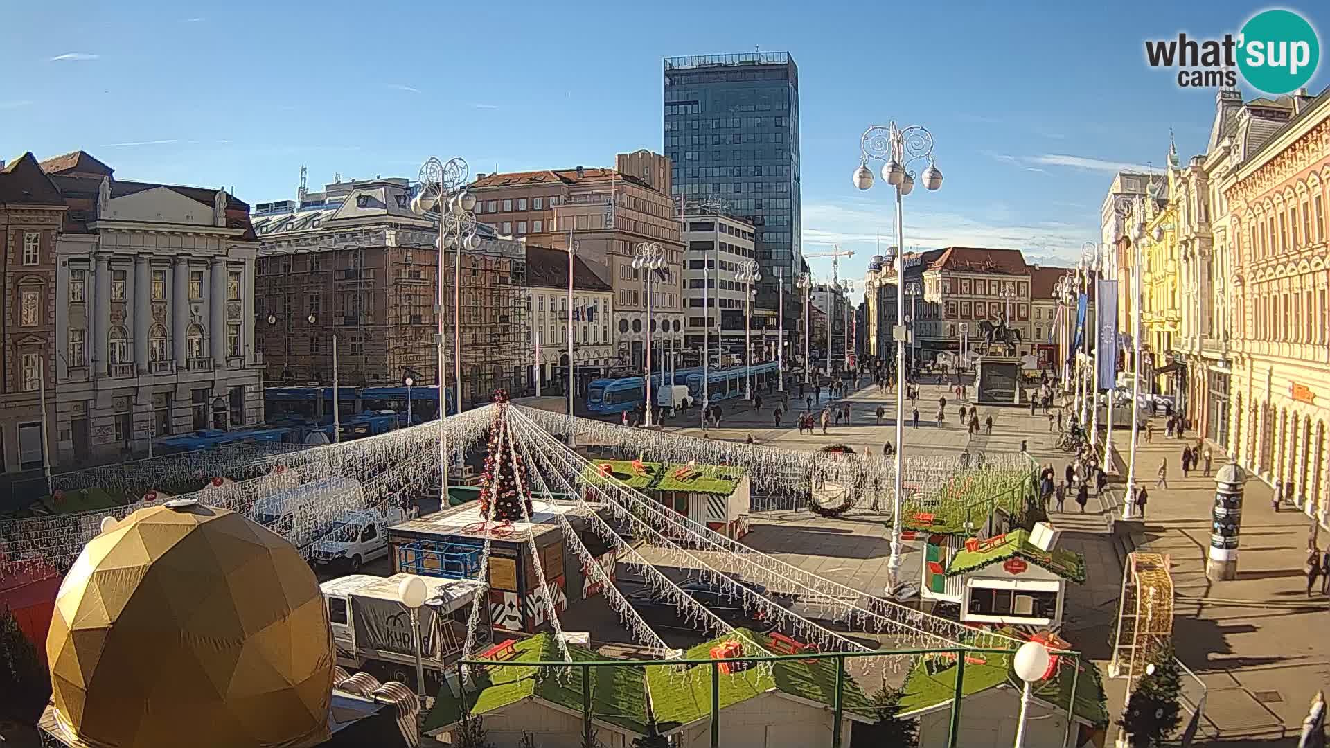 Zagreb Live Webcam Platz Bana Jelačić