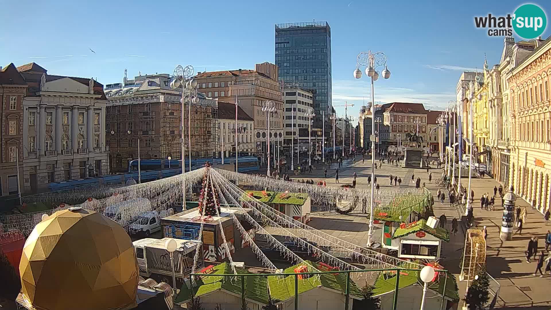 Zagreb Live Webcam Platz Bana Jelačić