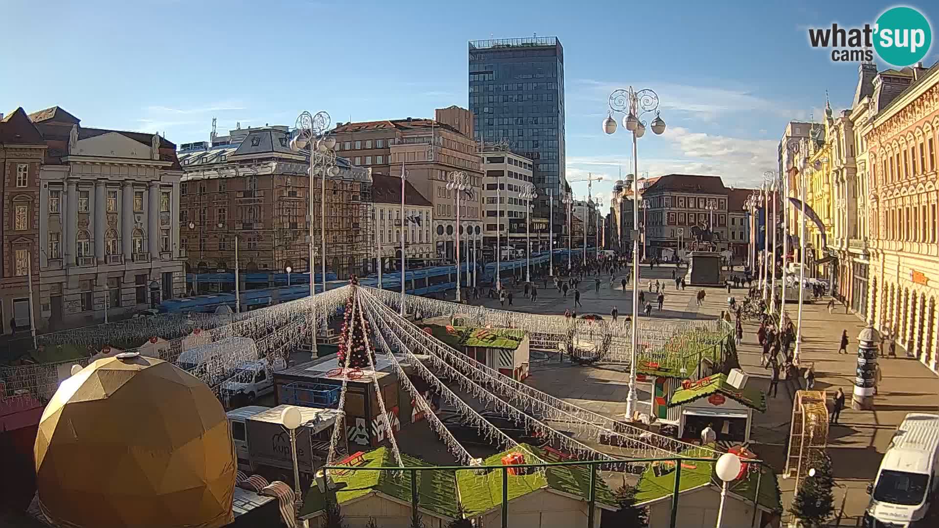 Zagreb camera en vivo plaza Bana Jelačić