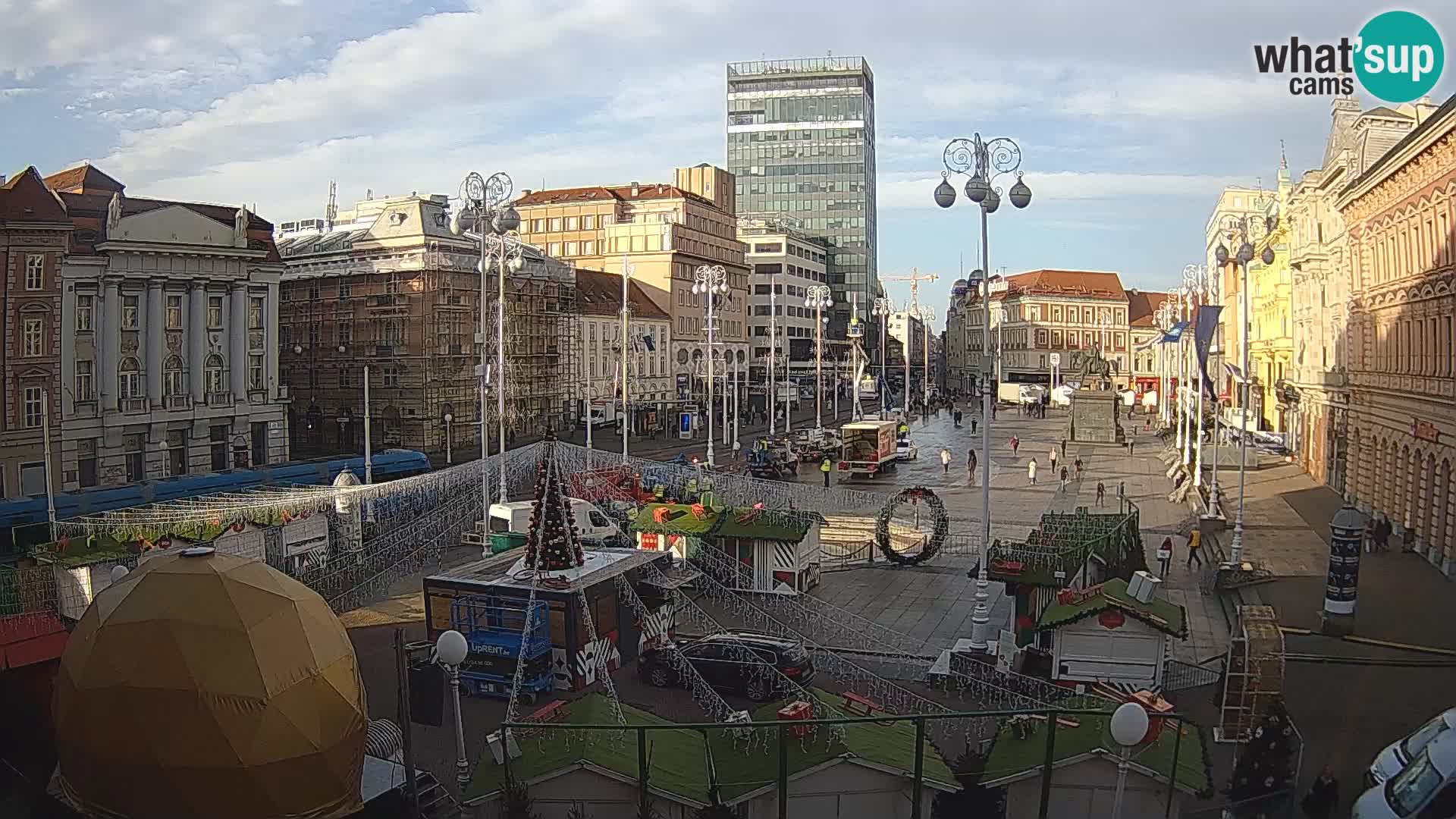 Zagreb Live Webcam Platz Bana Jelačić