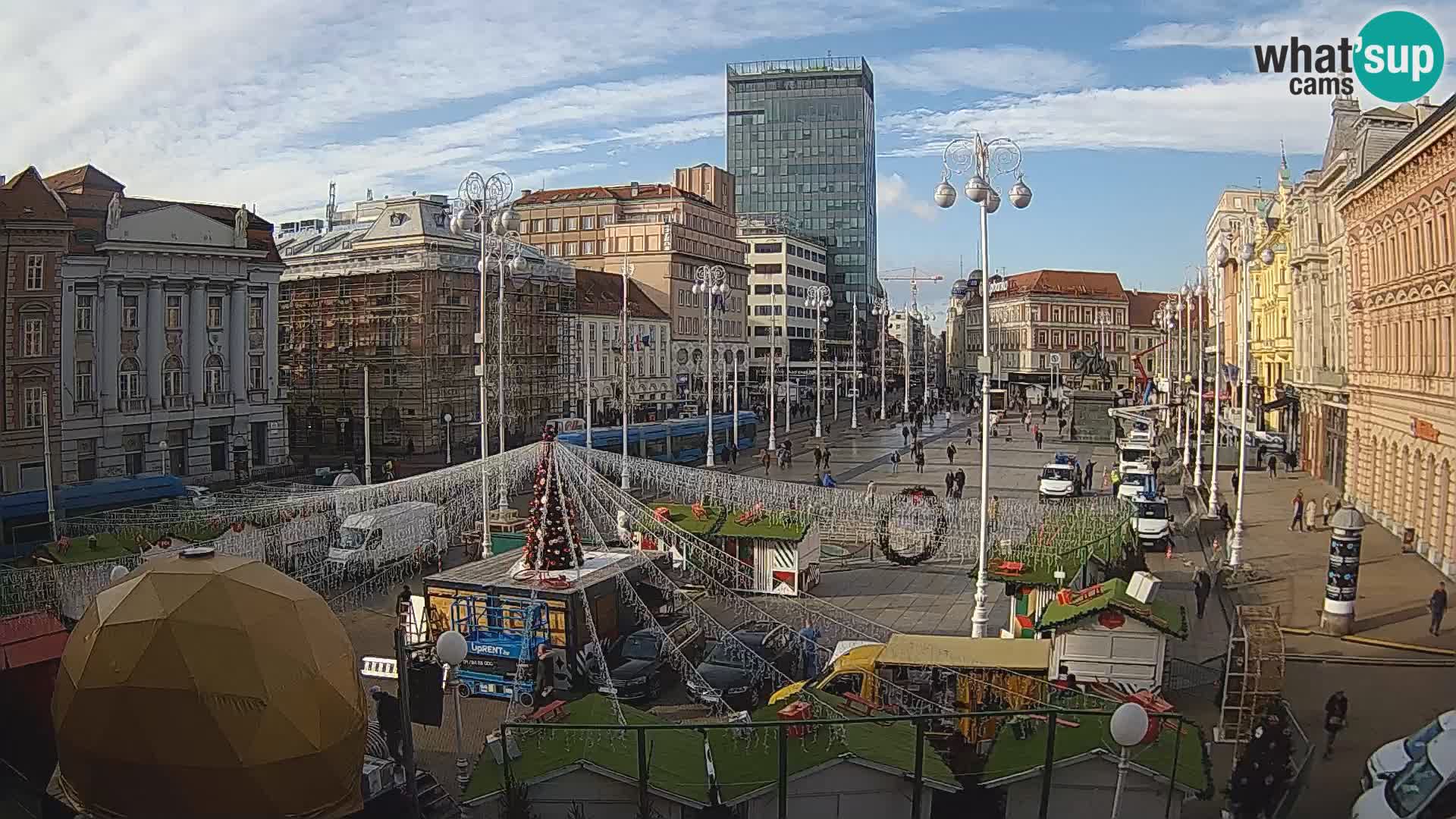 Zagreb Live Webcam Platz Bana Jelačić