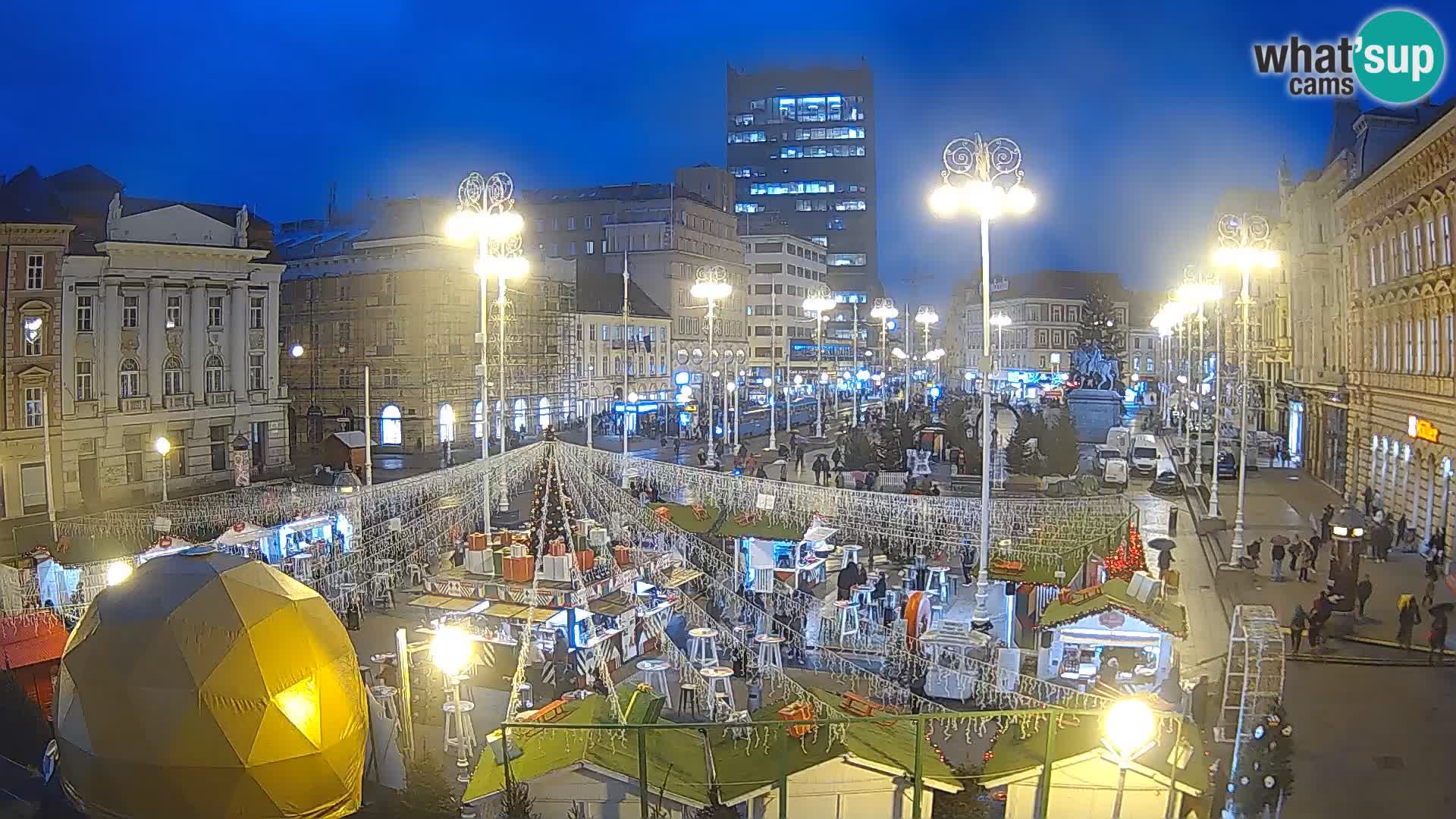 Zagreb camera en vivo plaza Bana Jelačić