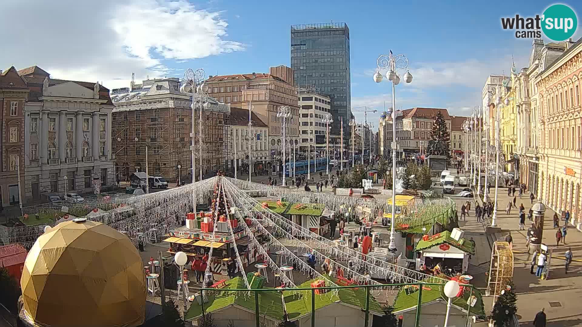 Zagreb camera en vivo plaza Bana Jelačić