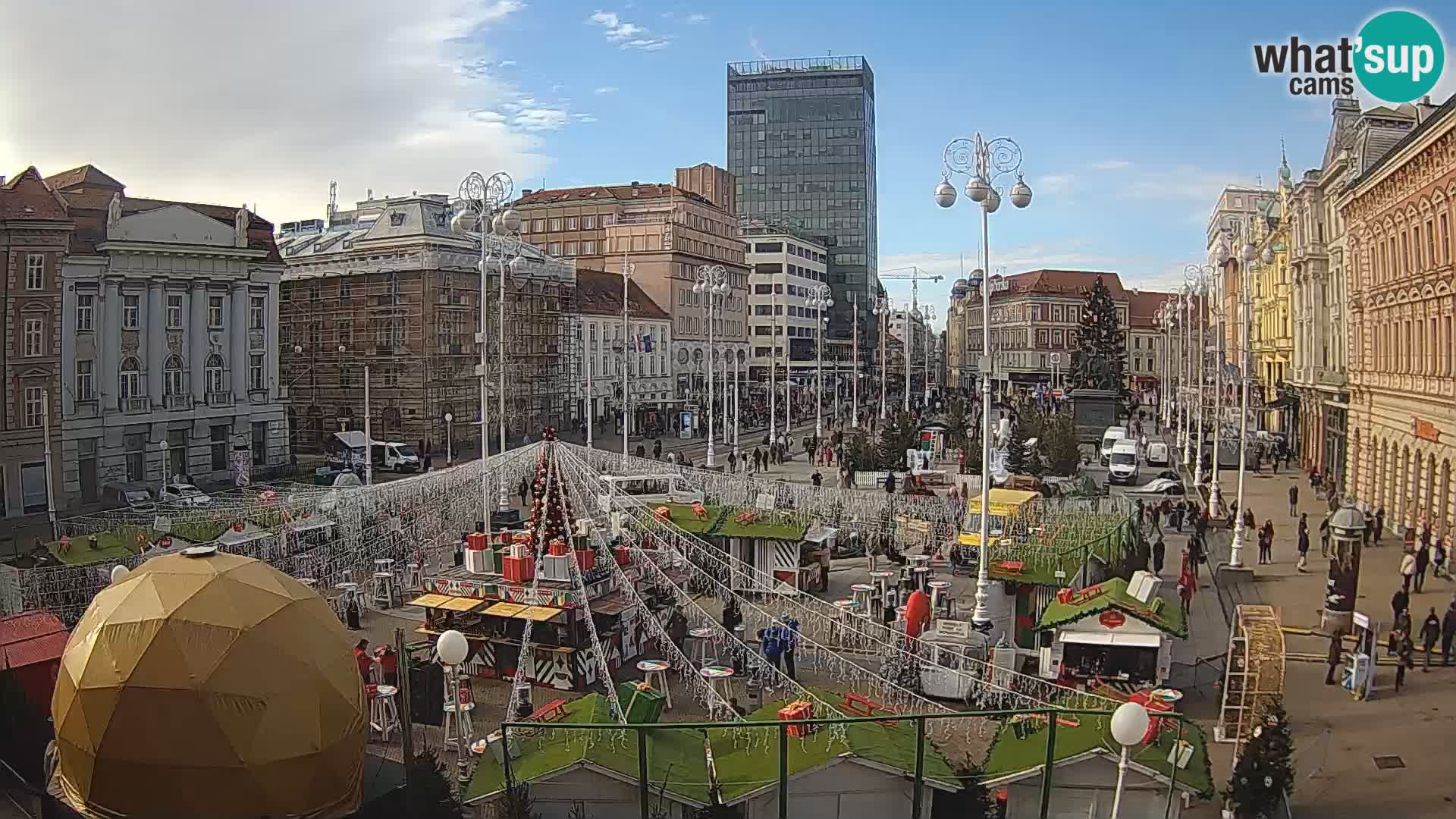 Zagreb camera en vivo plaza Bana Jelačić