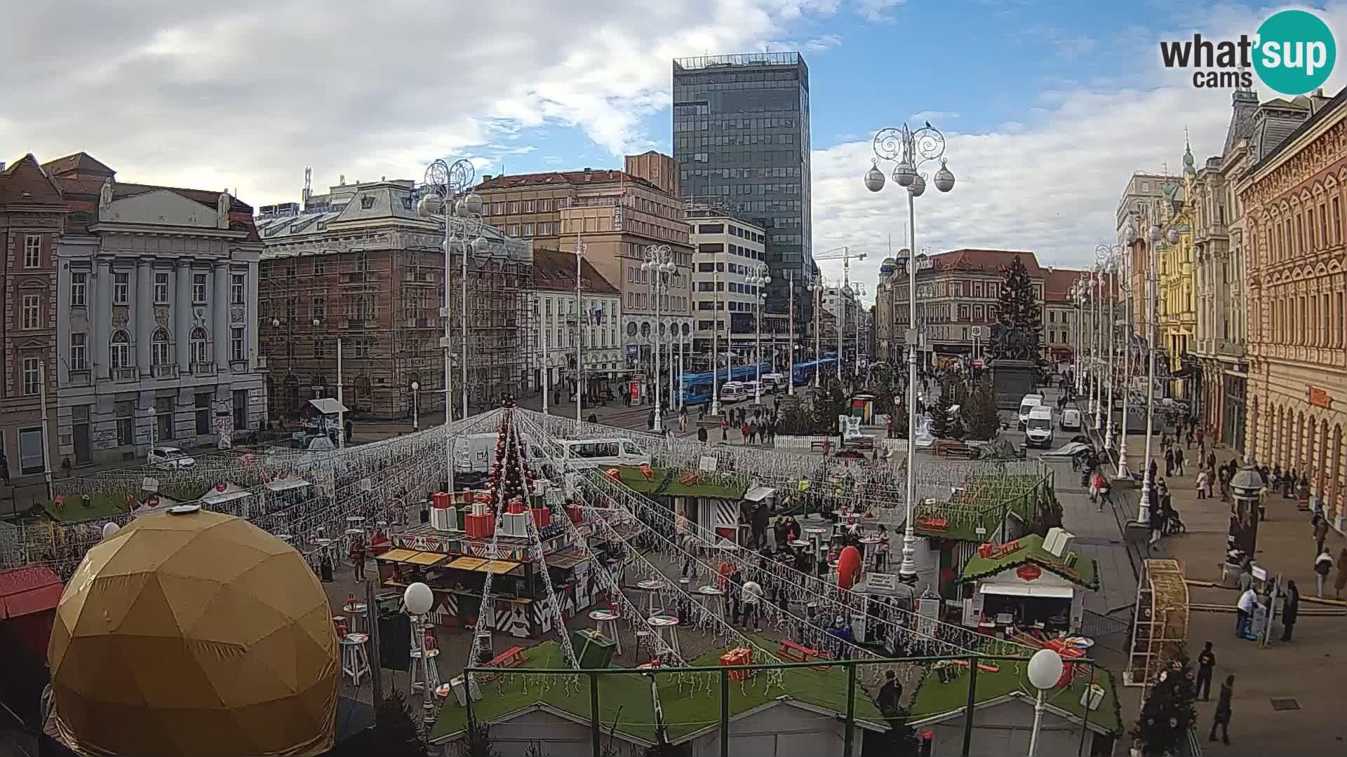 Zagreb camera en vivo plaza Bana Jelačić