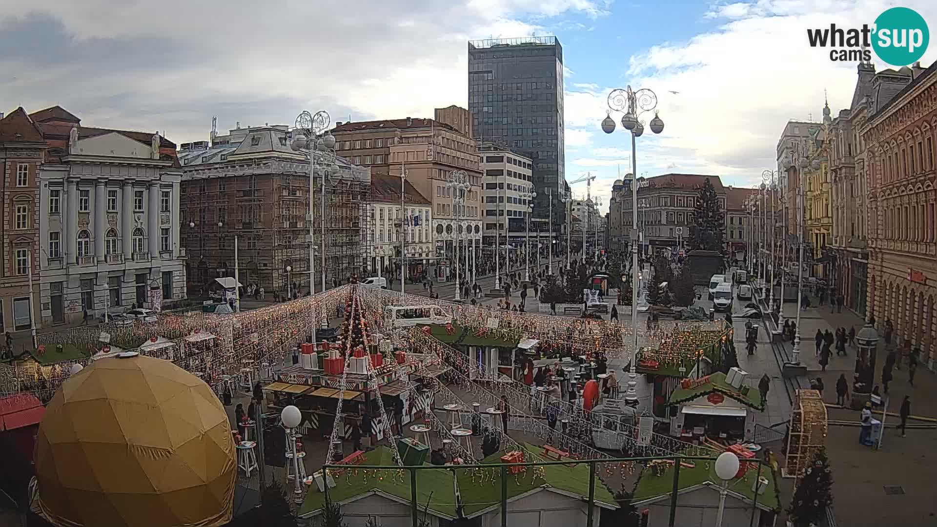 Zagreb camera en vivo plaza Bana Jelačić