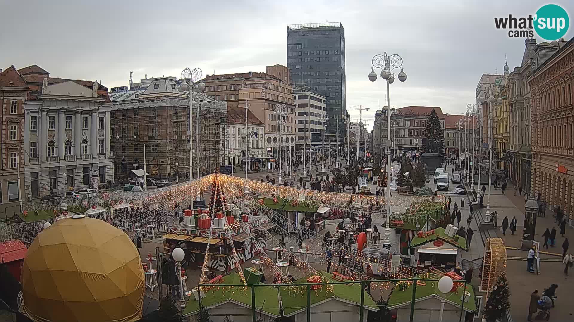 Zagreb Live Webcam Platz Bana Jelačić