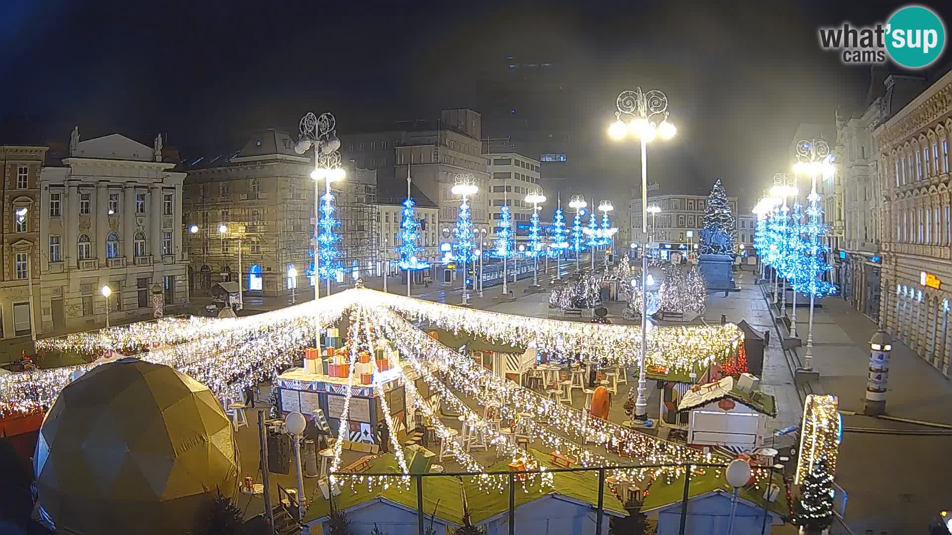 Zagreb spletna kamera trg Bana Jelačića