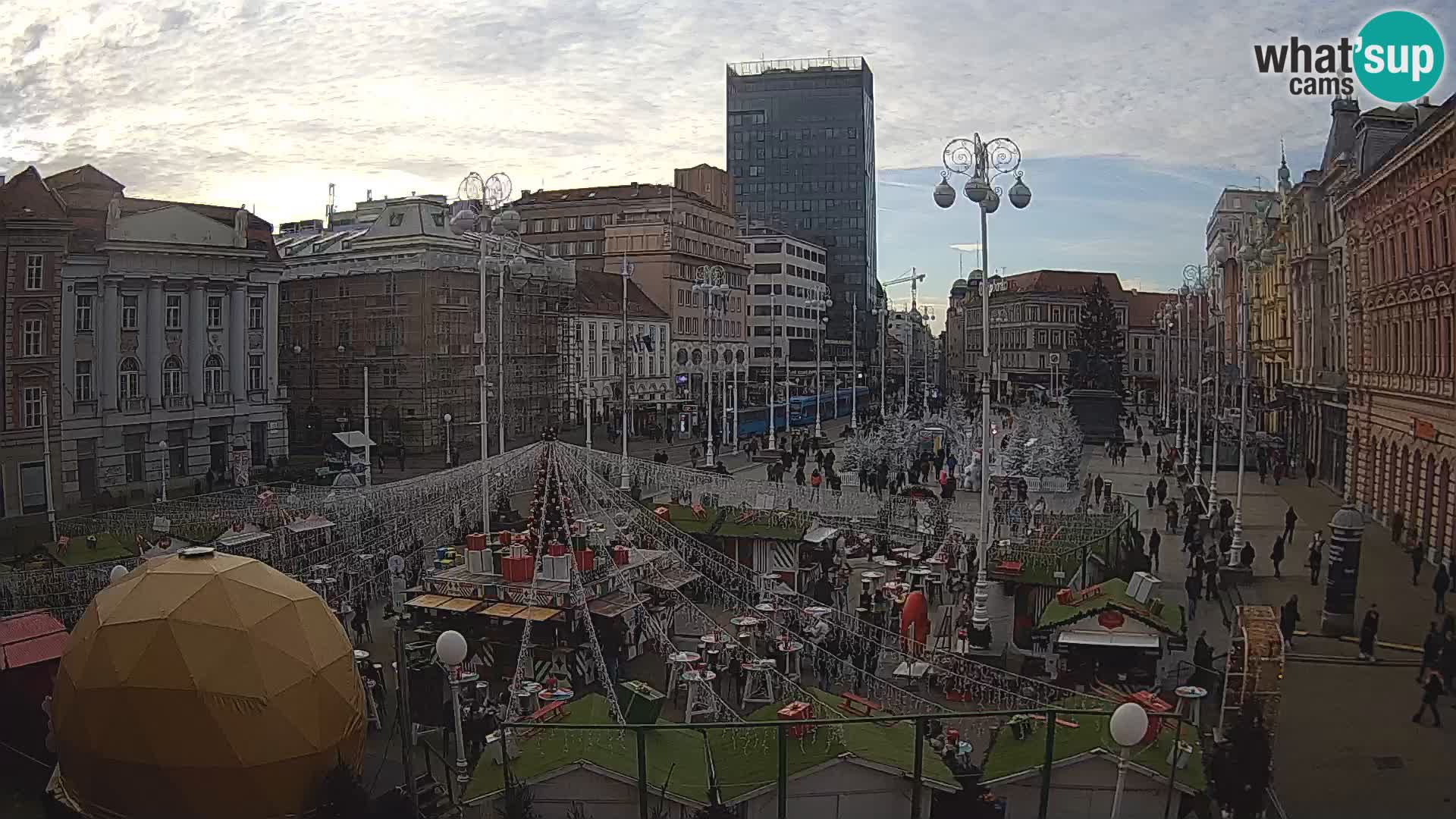 Zagreb spletna kamera trg Bana Jelačića