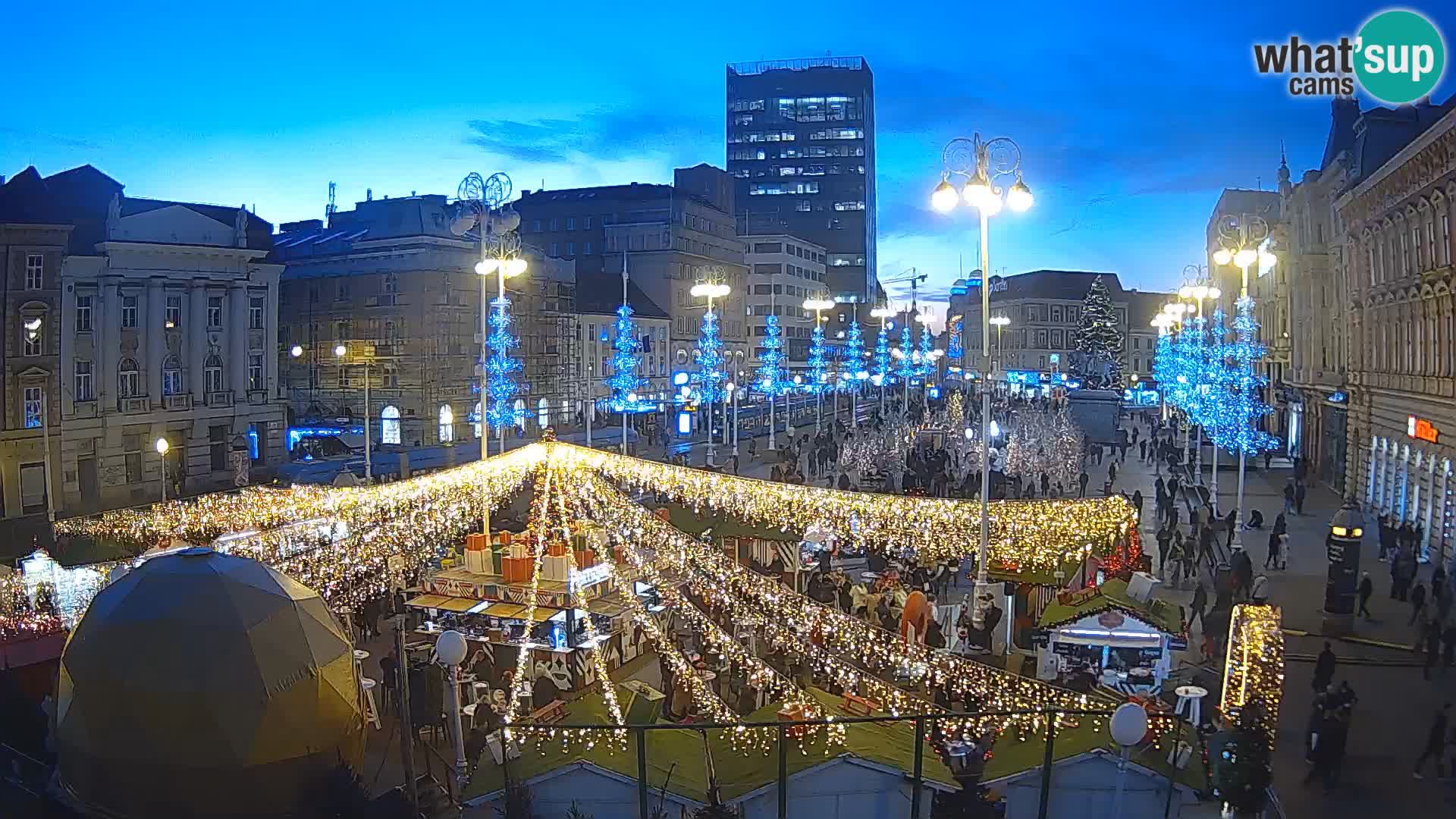 Zagreb camera en vivo plaza Bana Jelačić