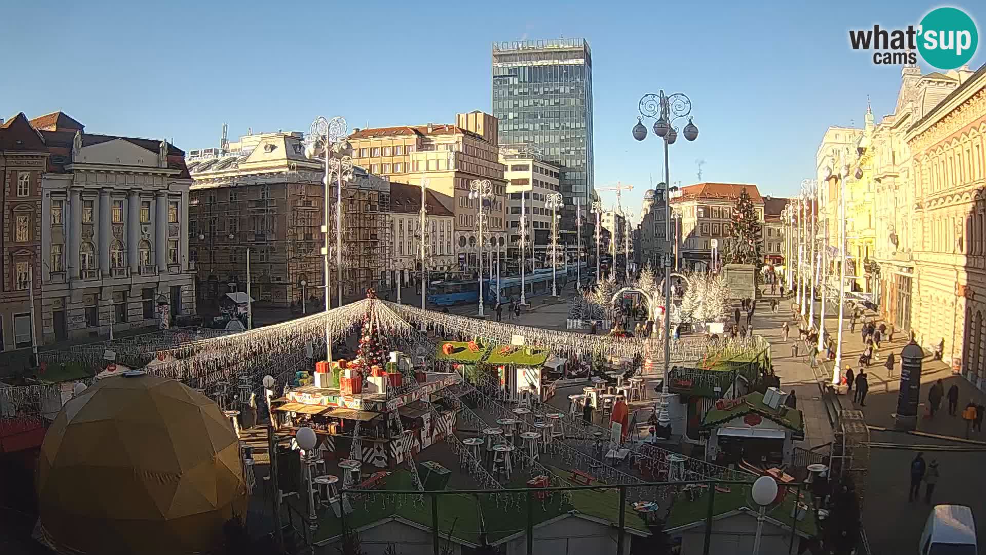 Zagreb camera en vivo plaza Bana Jelačić