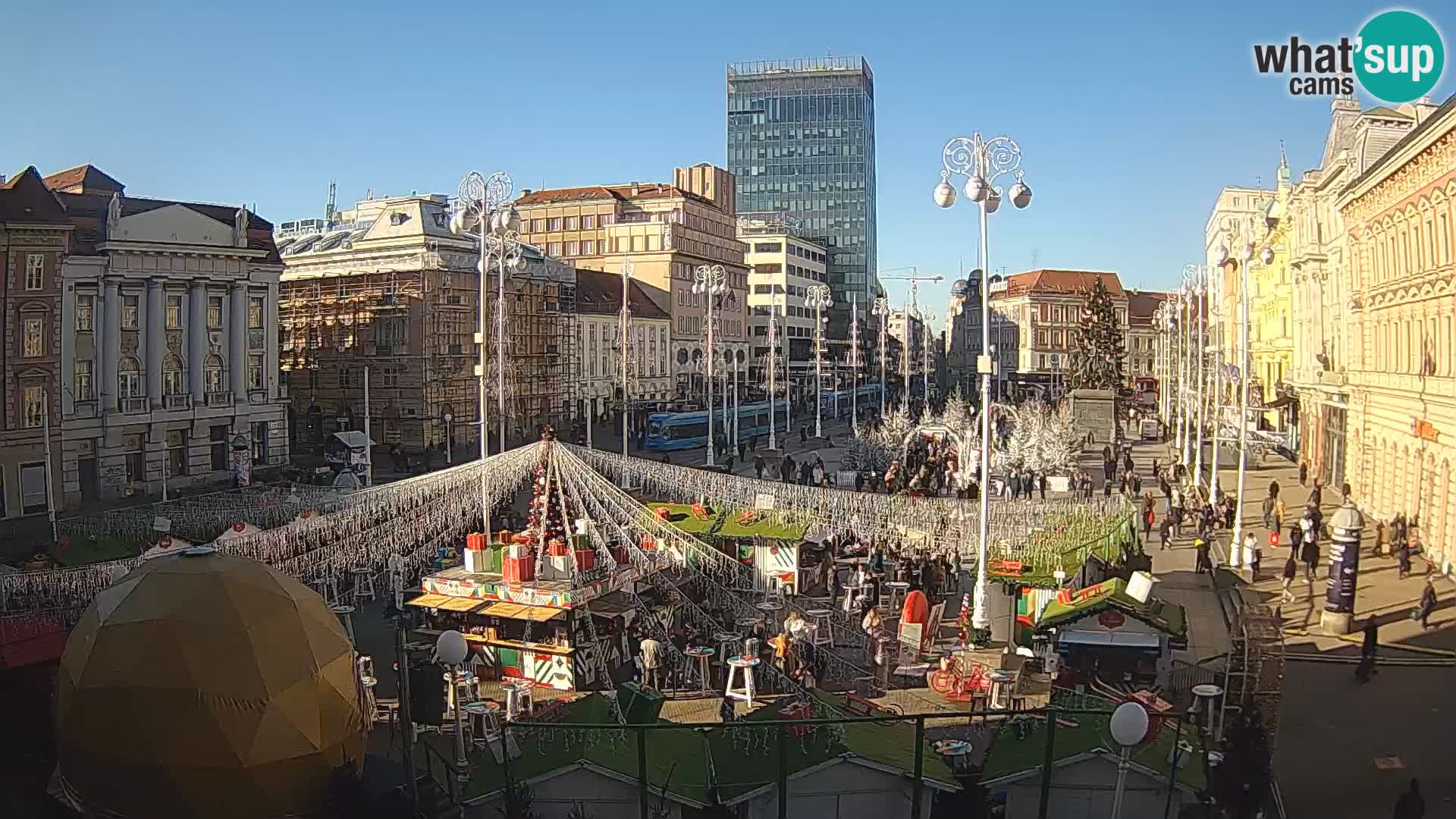 Zagreb Live Webcam Platz Bana Jelačić