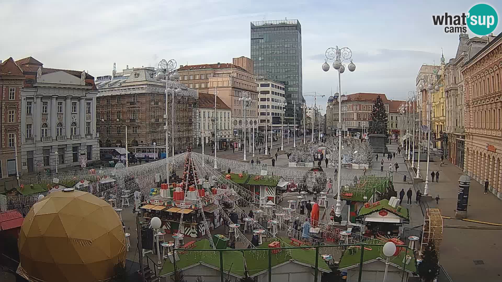 Zagreb spletna kamera trg Bana Jelačića