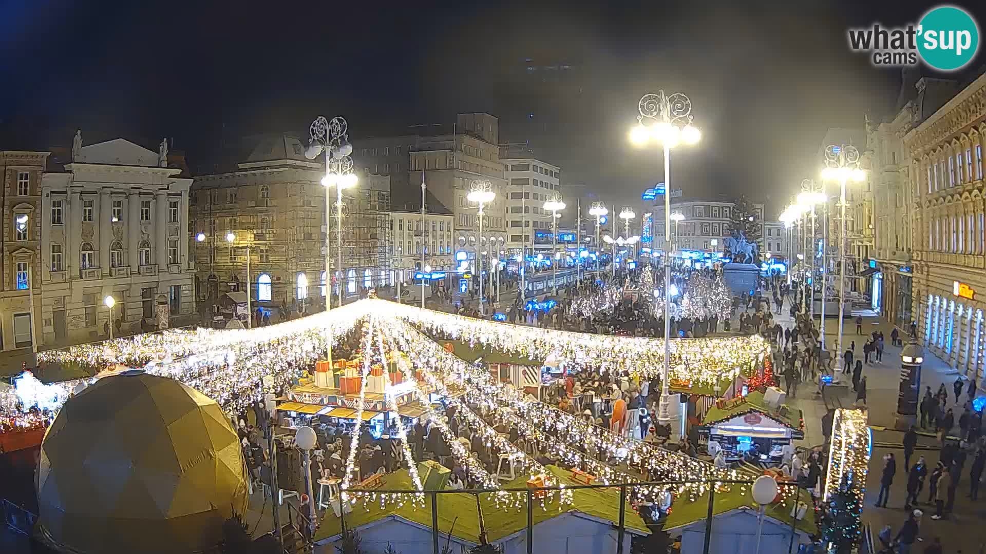 Zagreb spletna kamera trg Bana Jelačića