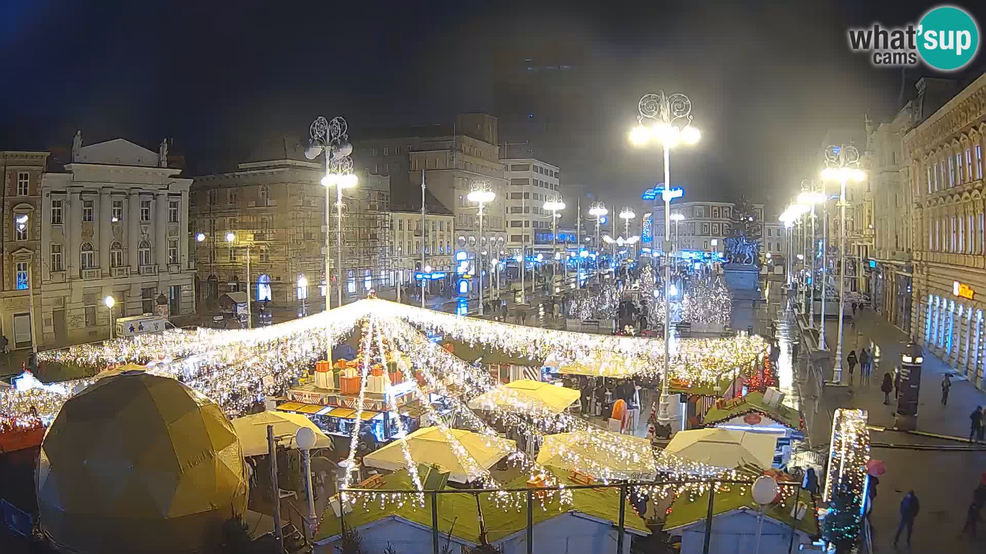 Zagreb spletna kamera trg Bana Jelačića