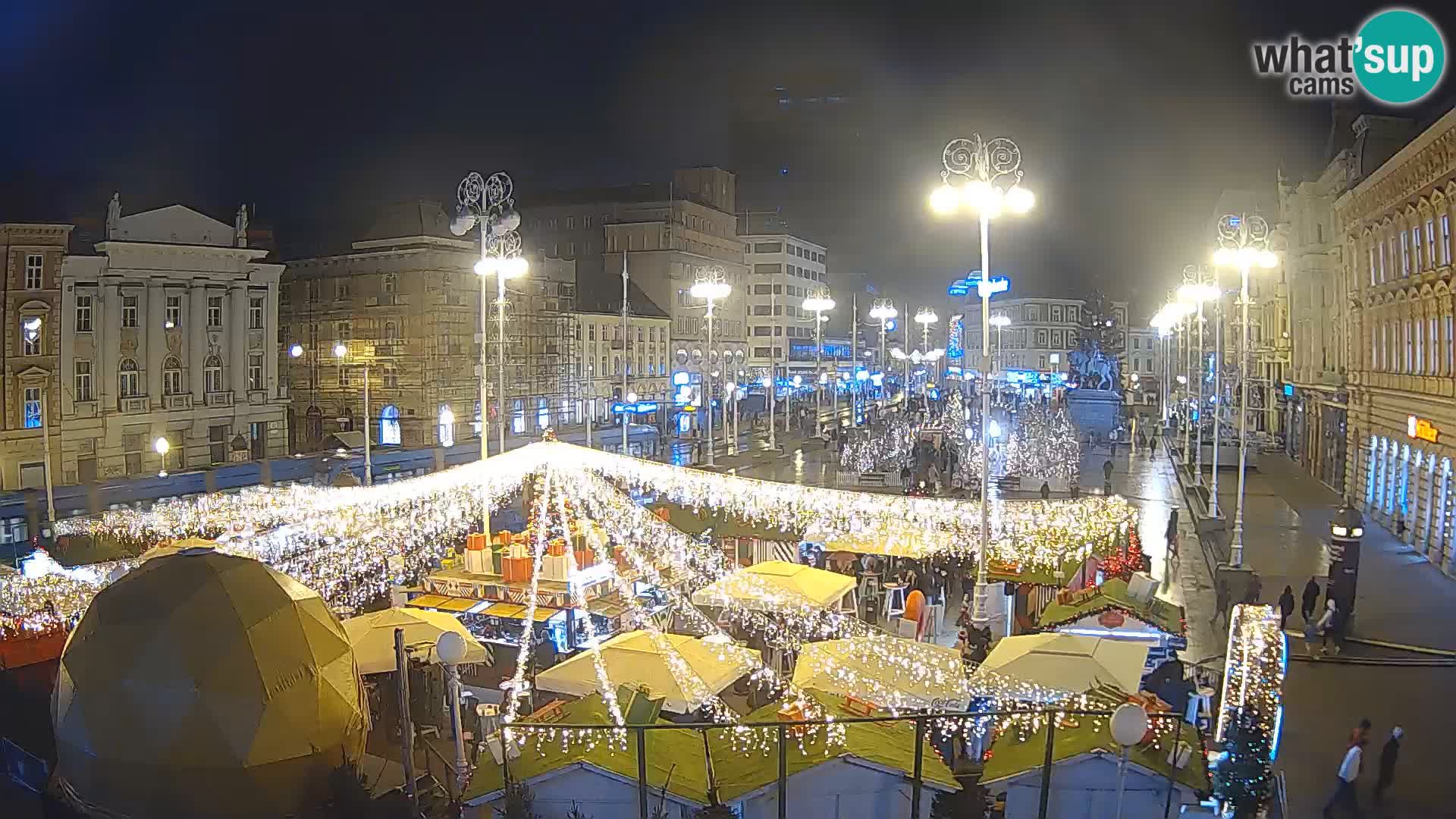 Zagreb spletna kamera trg Bana Jelačića