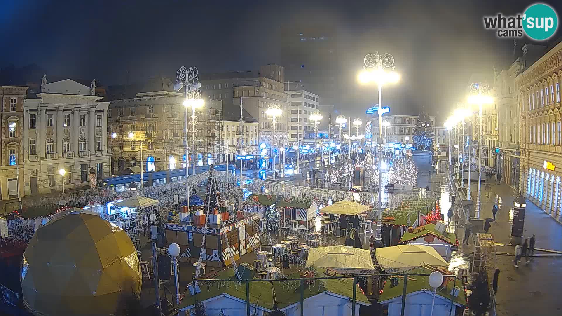 Zagreb spletna kamera trg Bana Jelačića