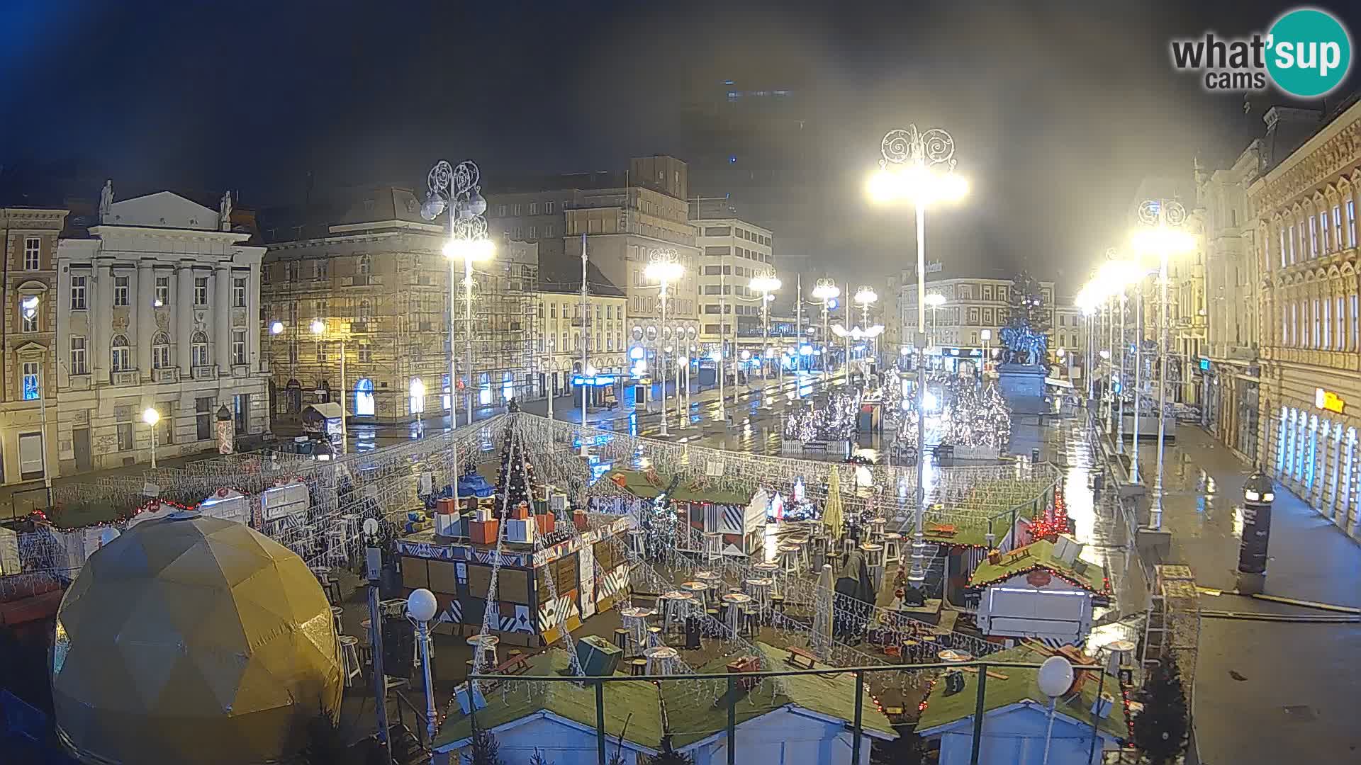 Zagreb spletna kamera trg Bana Jelačića