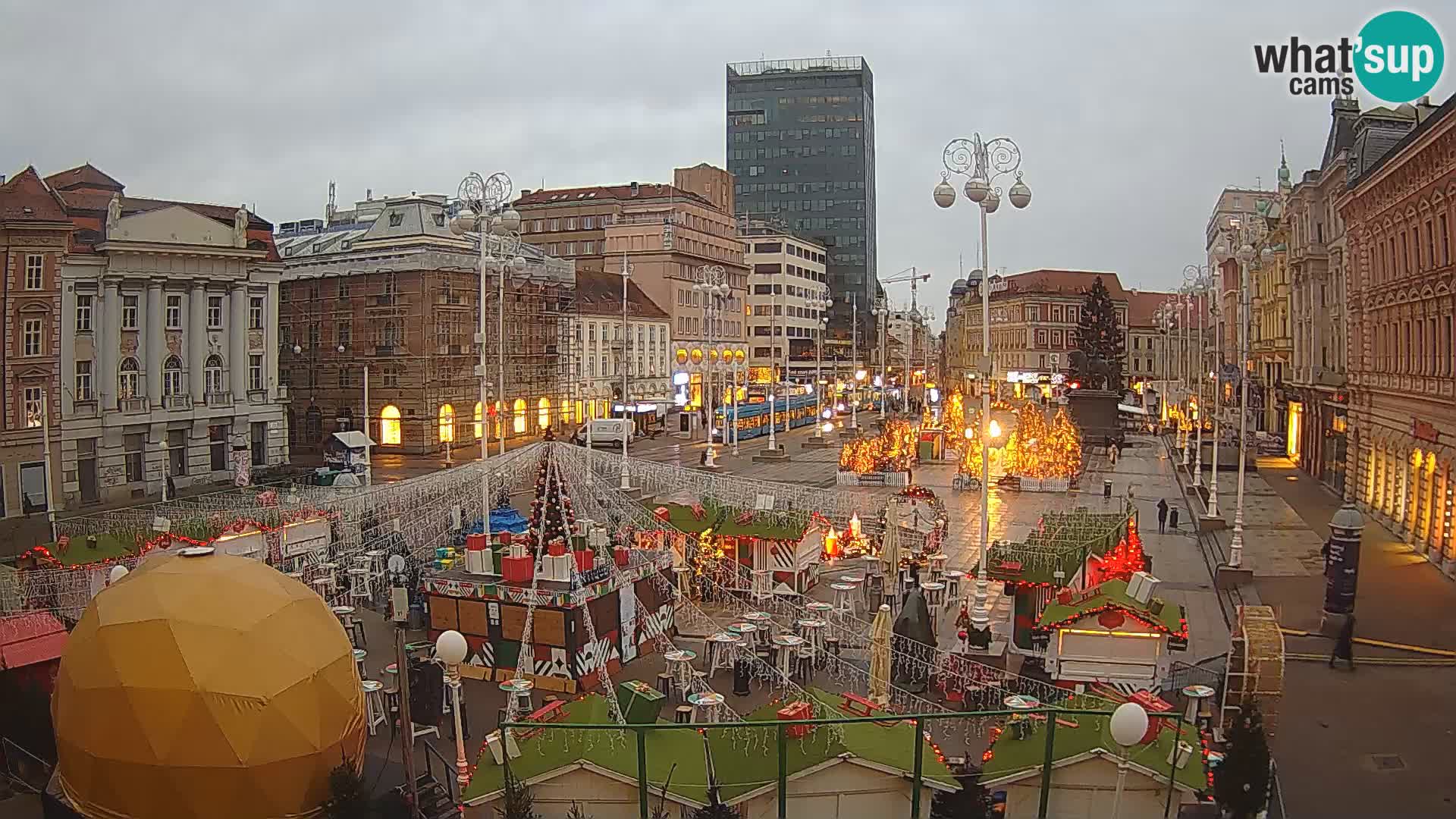 Zagreb Live Webcam Platz Bana Jelačić