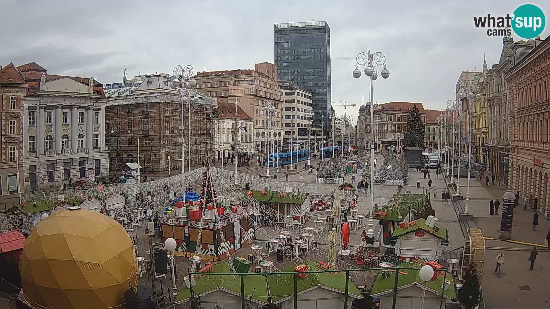 Zagreb spletna kamera trg Bana Jelačića