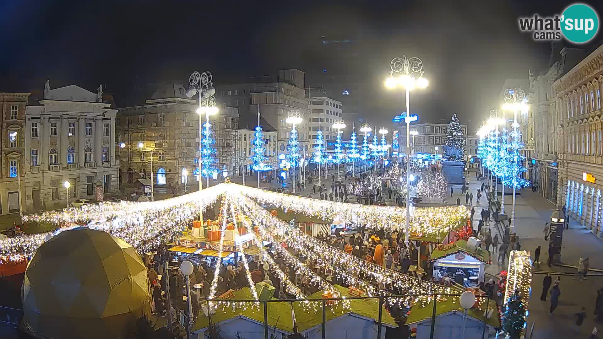 Zagreb spletna kamera trg Bana Jelačića