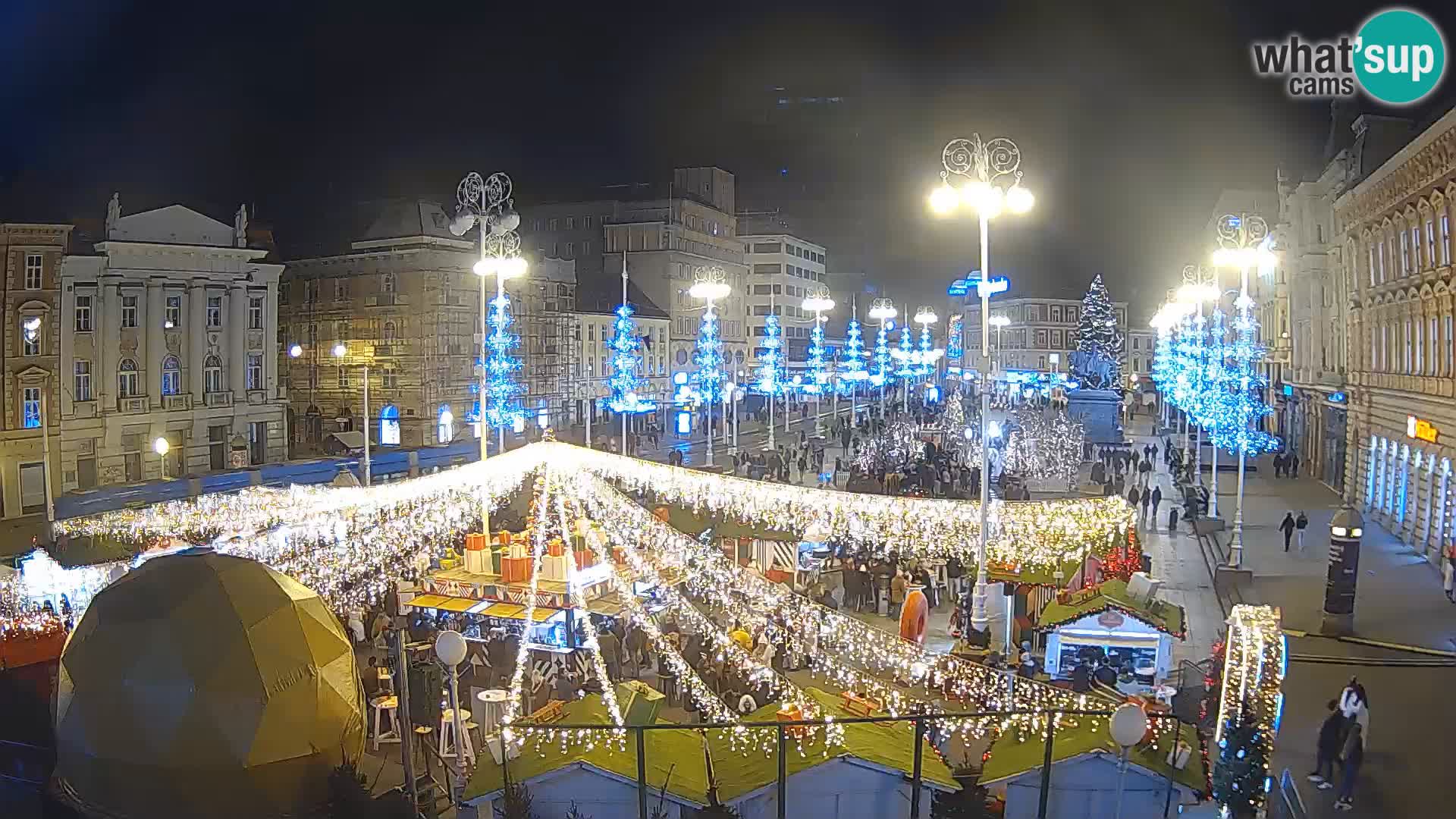 Zagreb spletna kamera trg Bana Jelačića