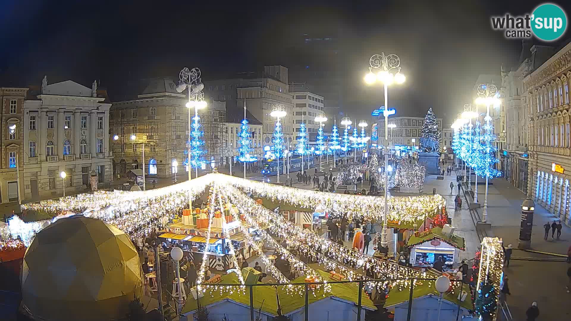 Zagreb spletna kamera trg Bana Jelačića