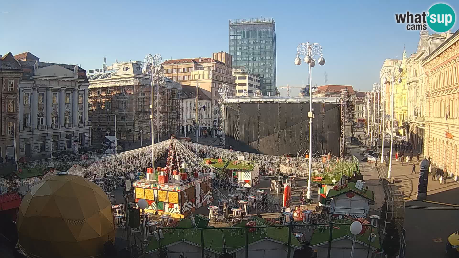 Zagreb Live Webcam Platz Bana Jelačić