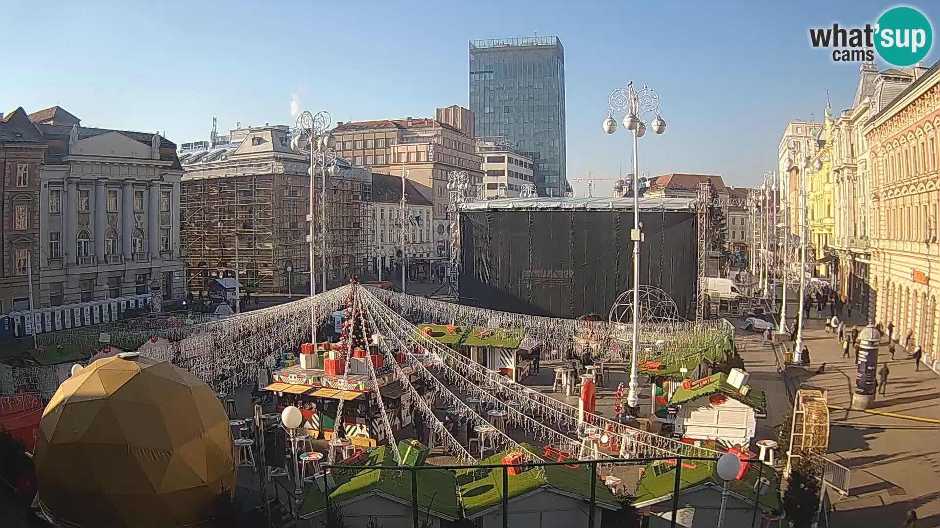 Zagreb Live Webcam Platz Bana Jelačić