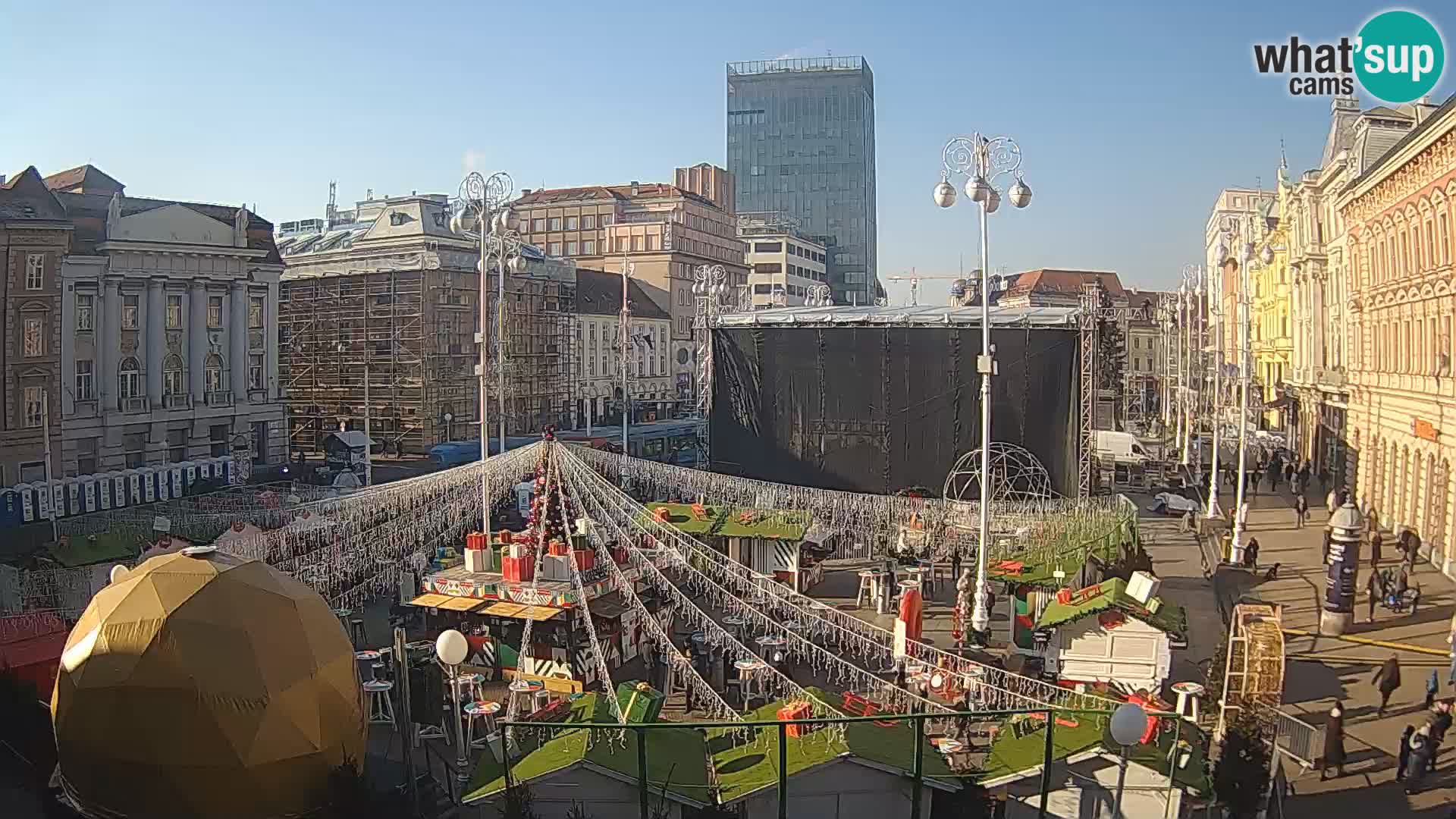 Zagreb camera en vivo plaza Bana Jelačić