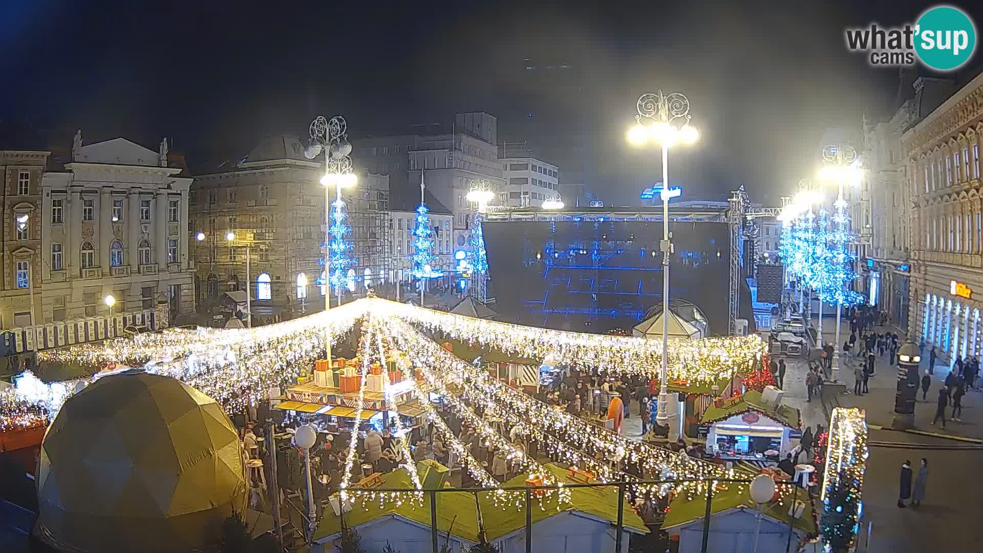 Zagreb spletna kamera trg Bana Jelačića