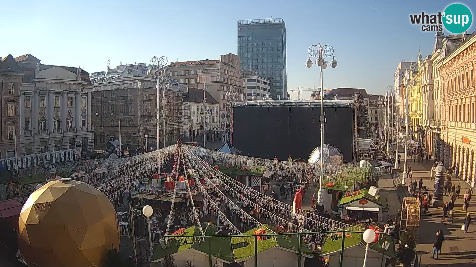 Zagreb Live Webcam Platz Bana Jelačić