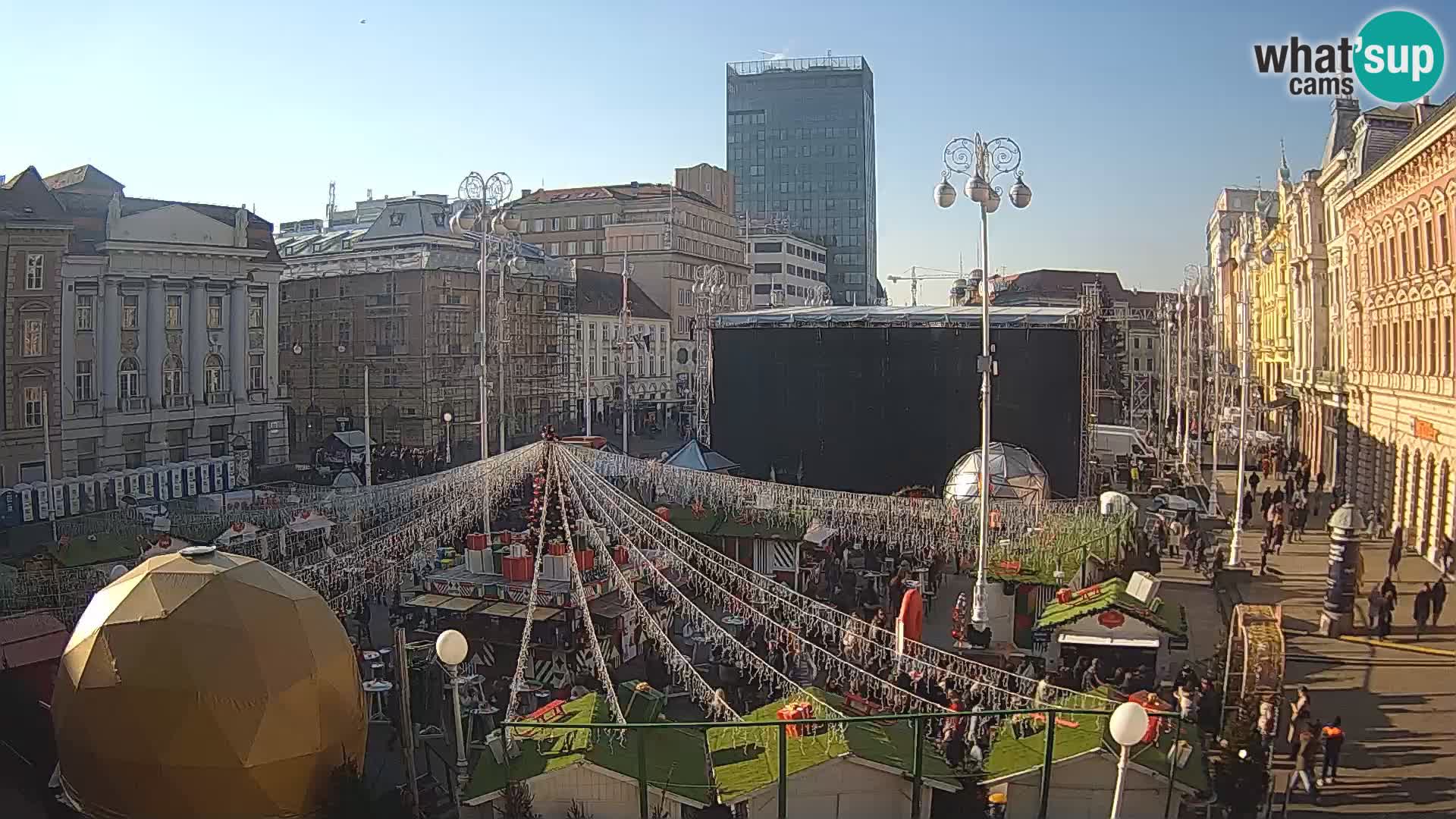 Zagabria Live Webcam piazza Bana Jelačić