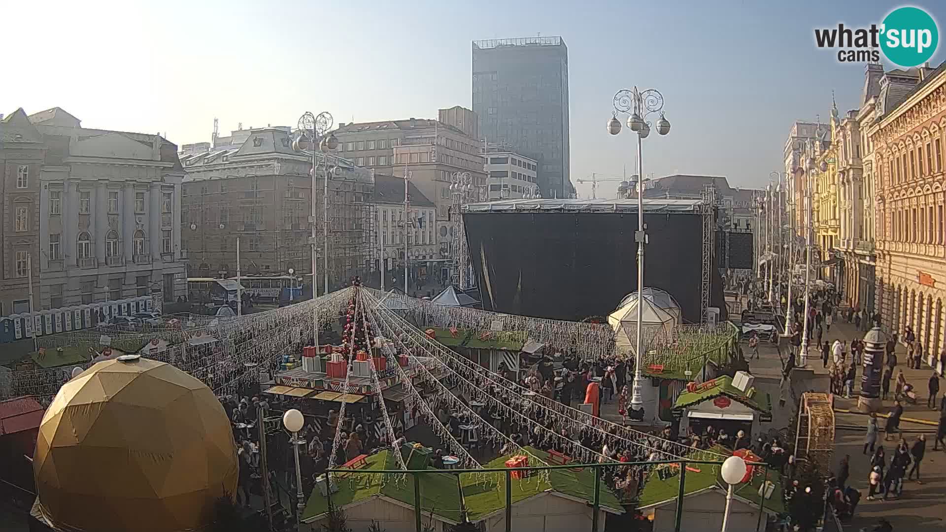 Zagreb Live Webcam Platz Bana Jelačić