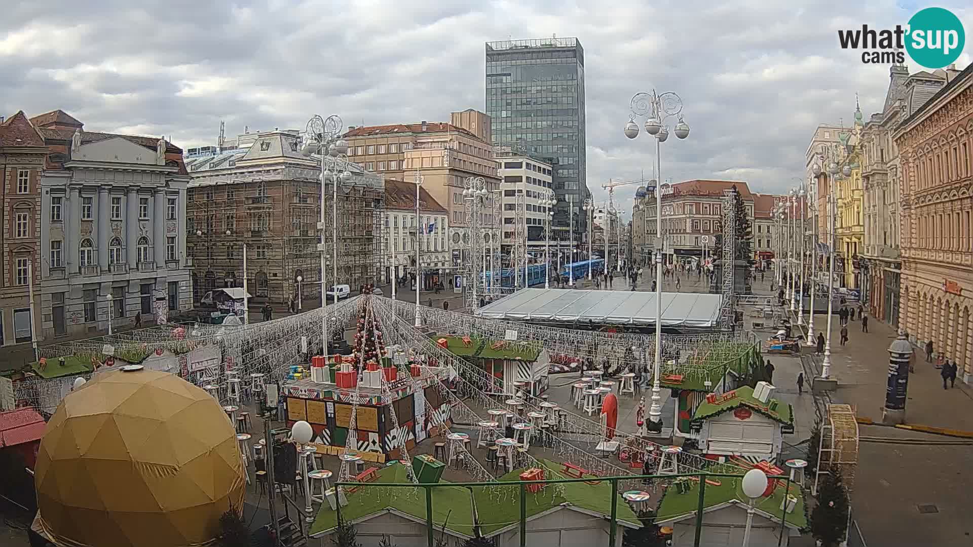 Zagreb spletna kamera trg Bana Jelačića