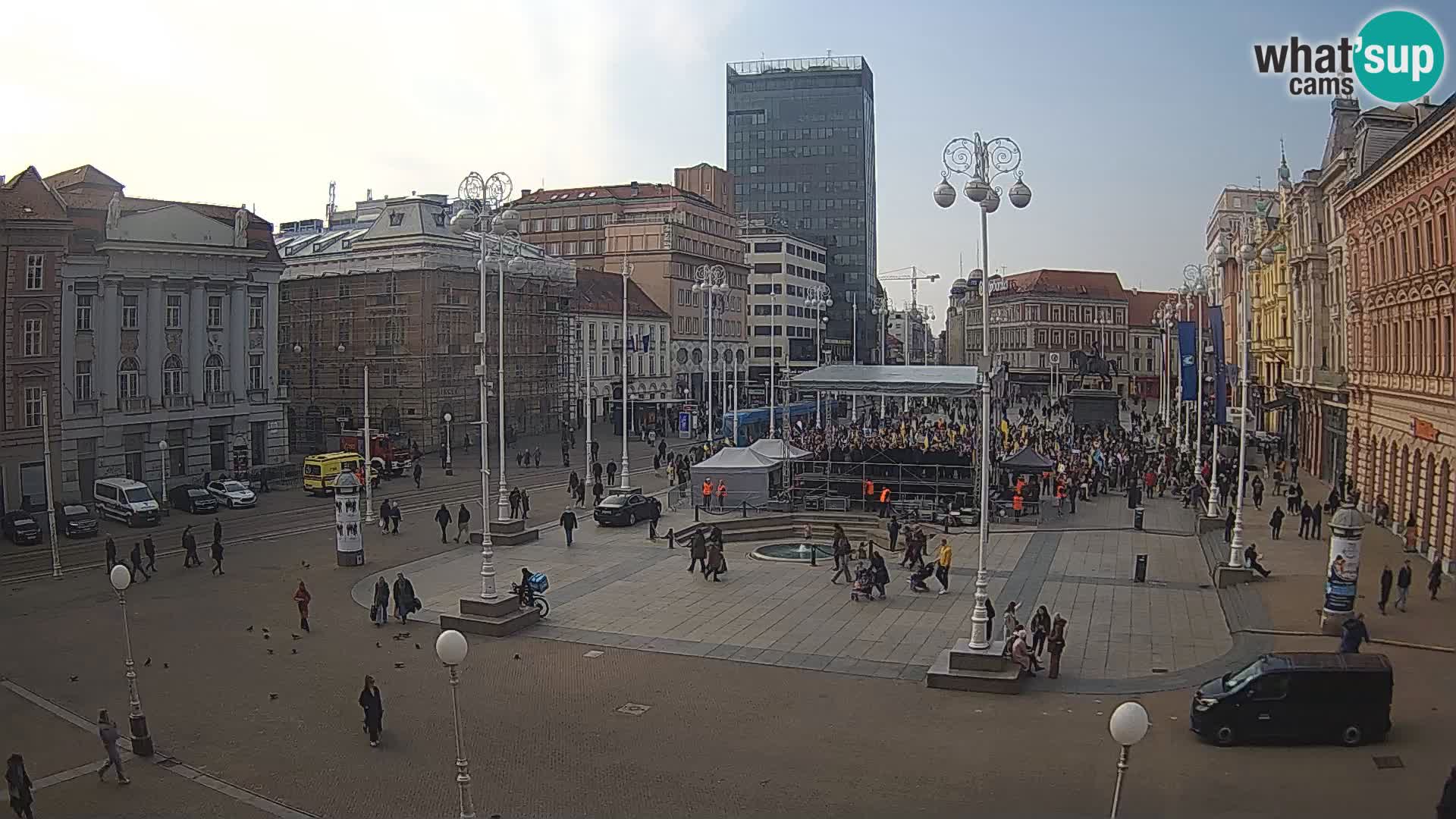 Zagreb camera en vivo plaza Bana Jelačić