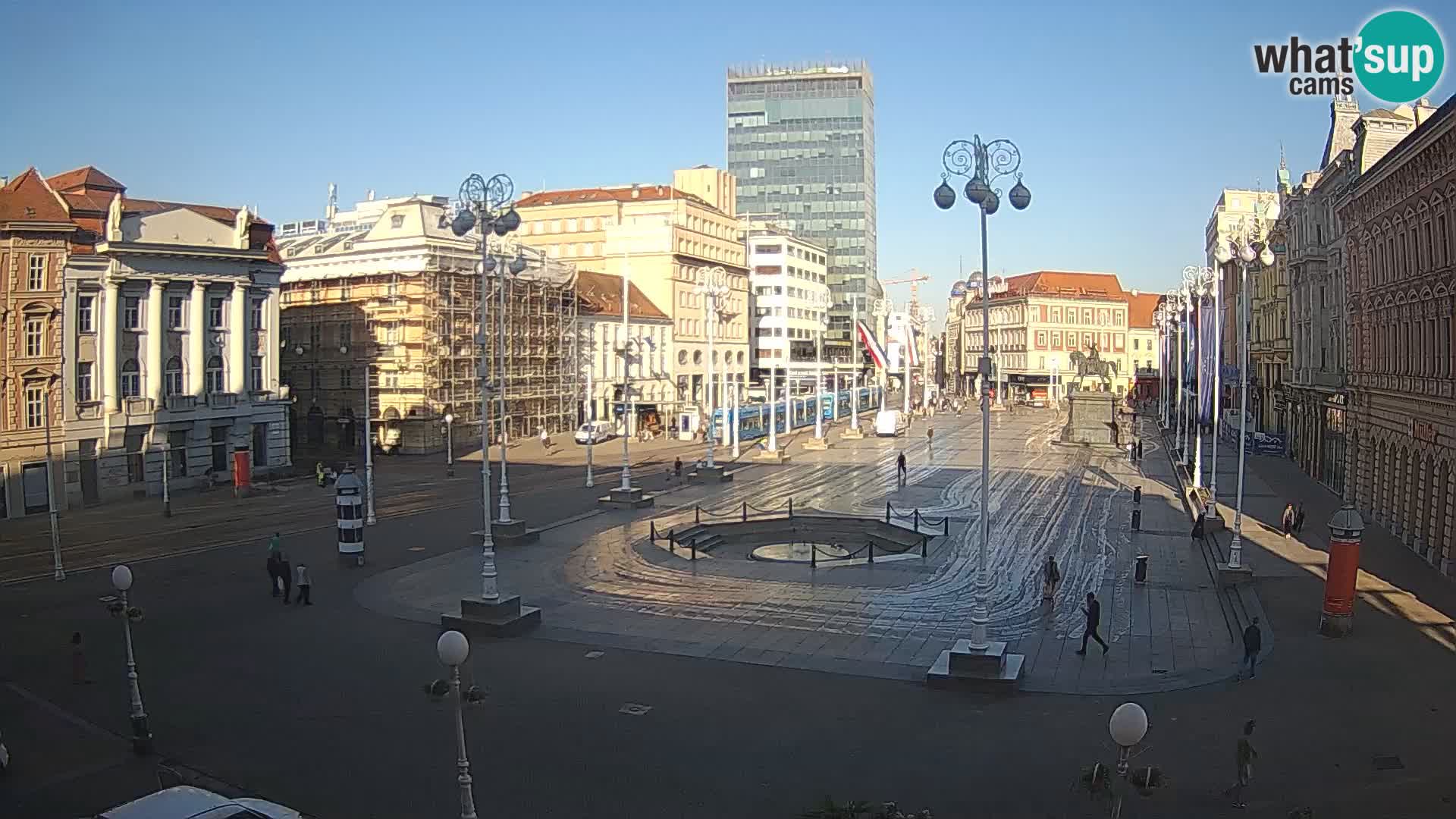 Zagreb web kamera trg Bana Jelačića