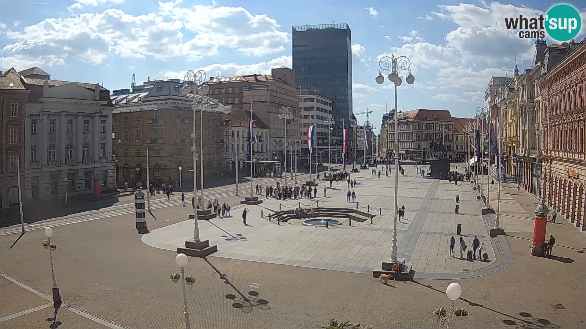 Zagreb web kamera trg Bana Jelačića