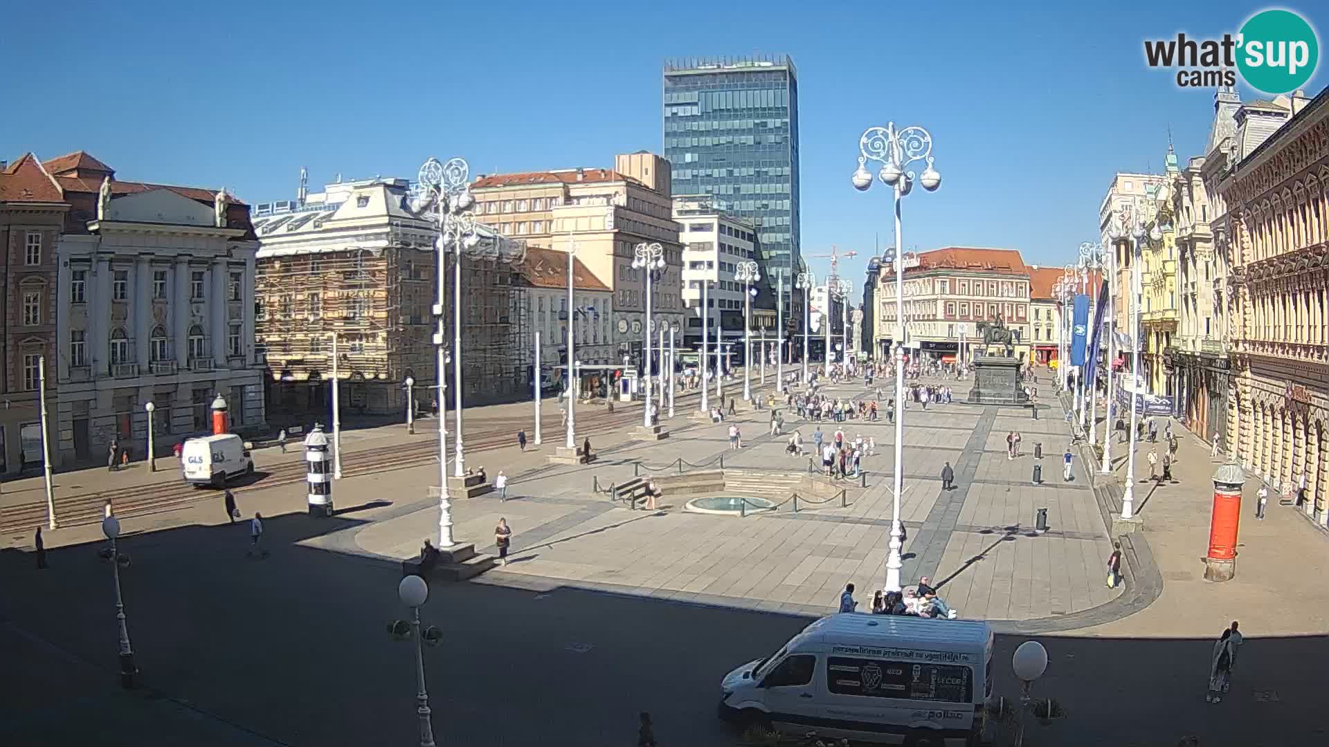 Zagreb camera en vivo plaza Bana Jelačić