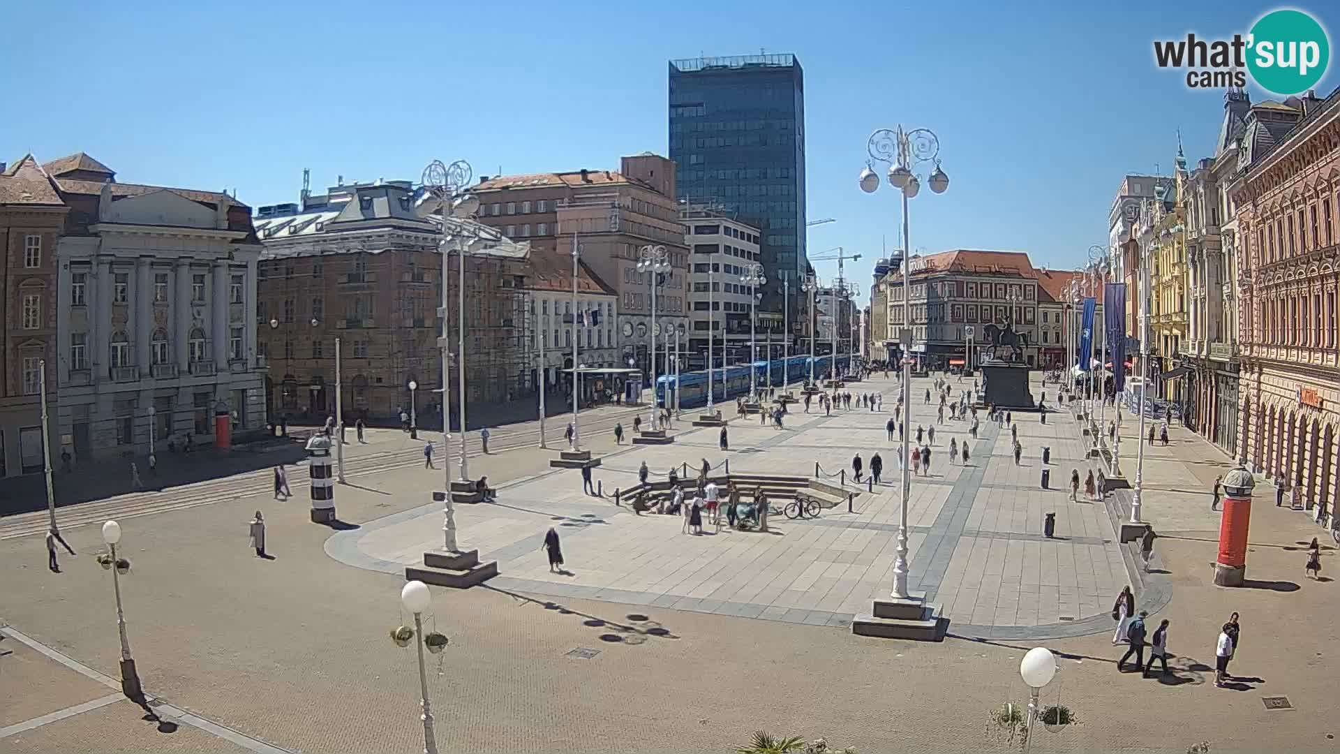 Zagreb camera en vivo plaza Bana Jelačić