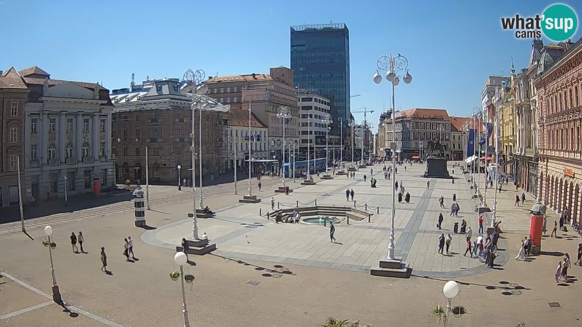 Zagreb web kamera trg Bana Jelačića